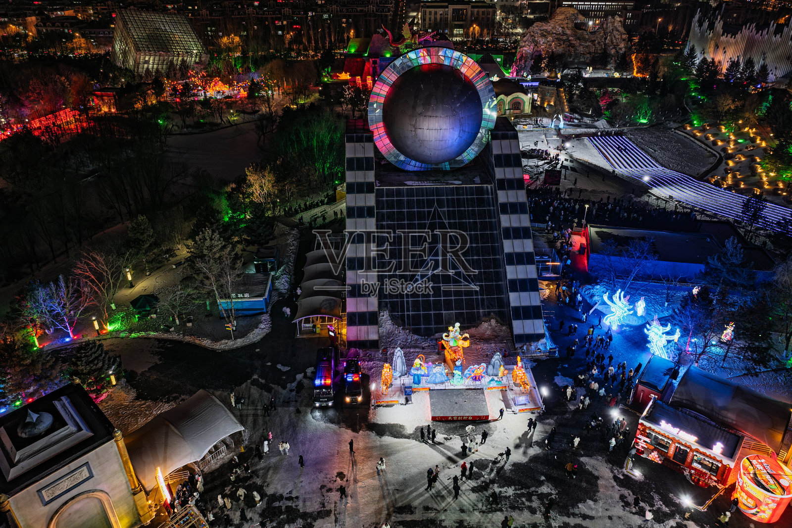 中国长春长影世纪城的灯笼节建筑与灯笼场景照片摄影图片