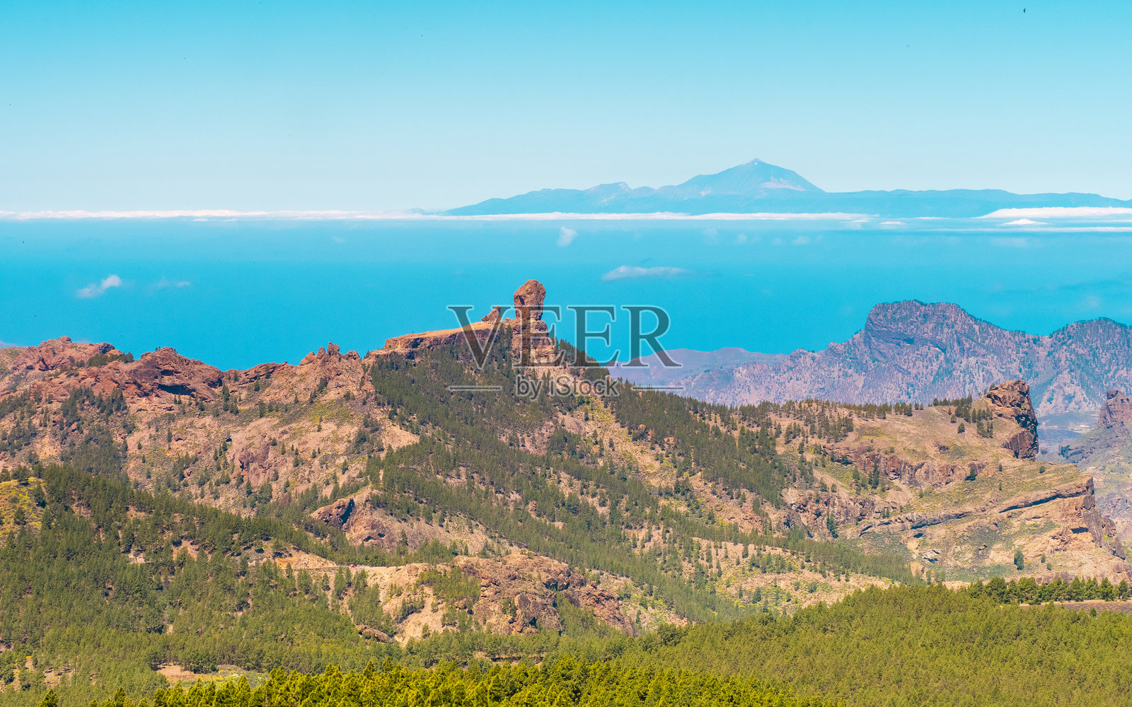 罗克努布洛，大加那利岛照片摄影图片