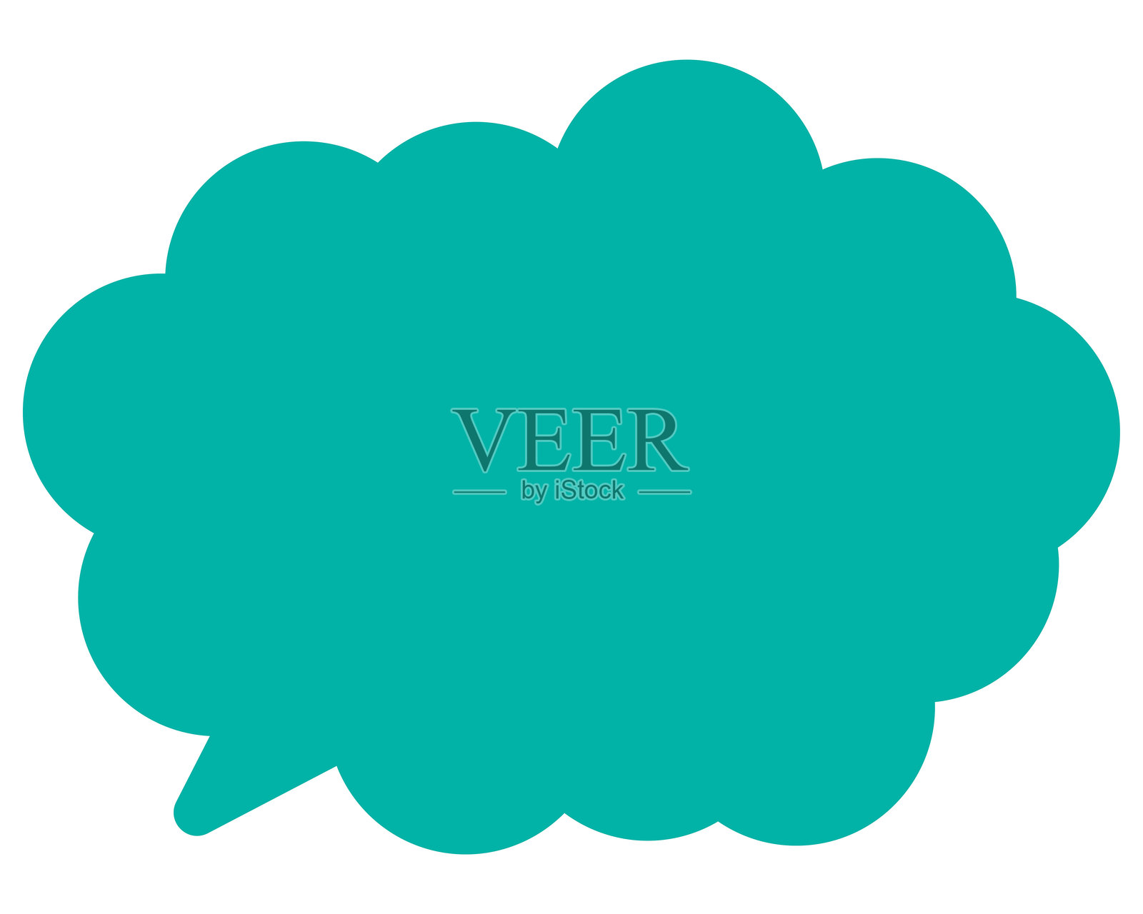 简单的圆形云朵形状的彩色对话气泡插画图片素材