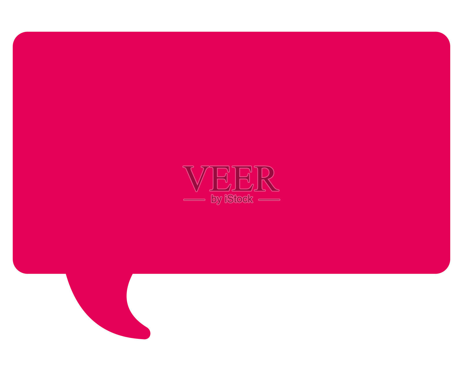 简单的方形彩色对话气泡插画图片素材