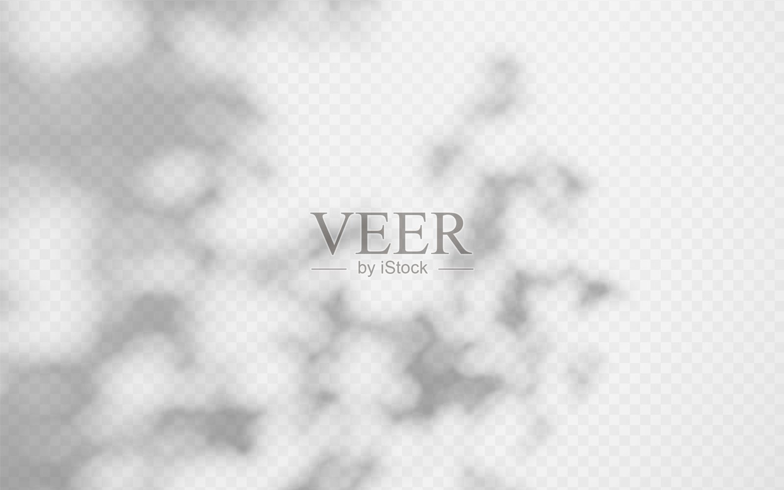 透明背景上的树叶抽象阴影叠加。插画图片素材