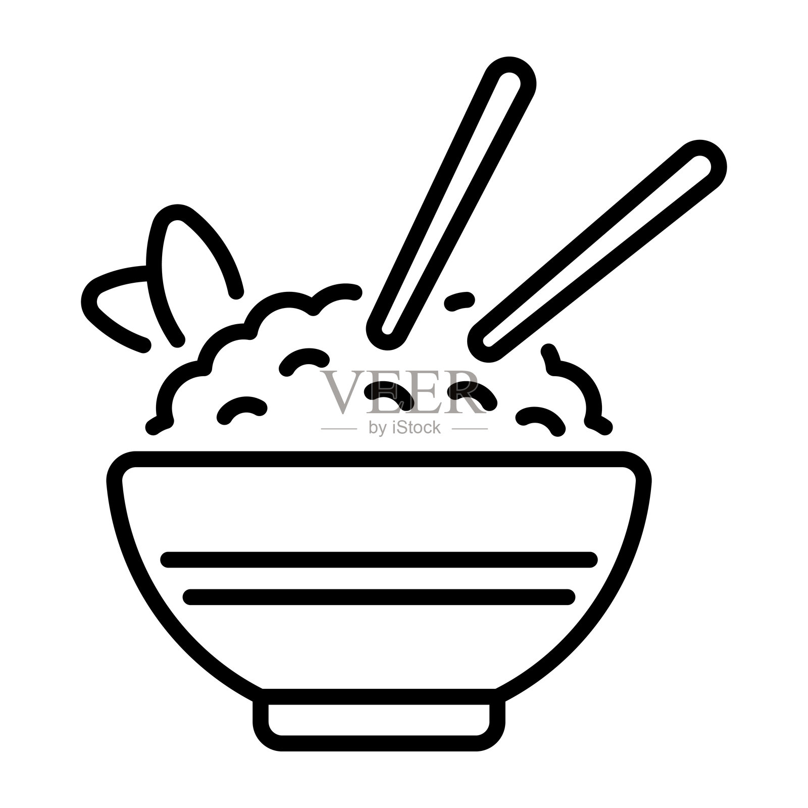 米饭碗插画图片素材