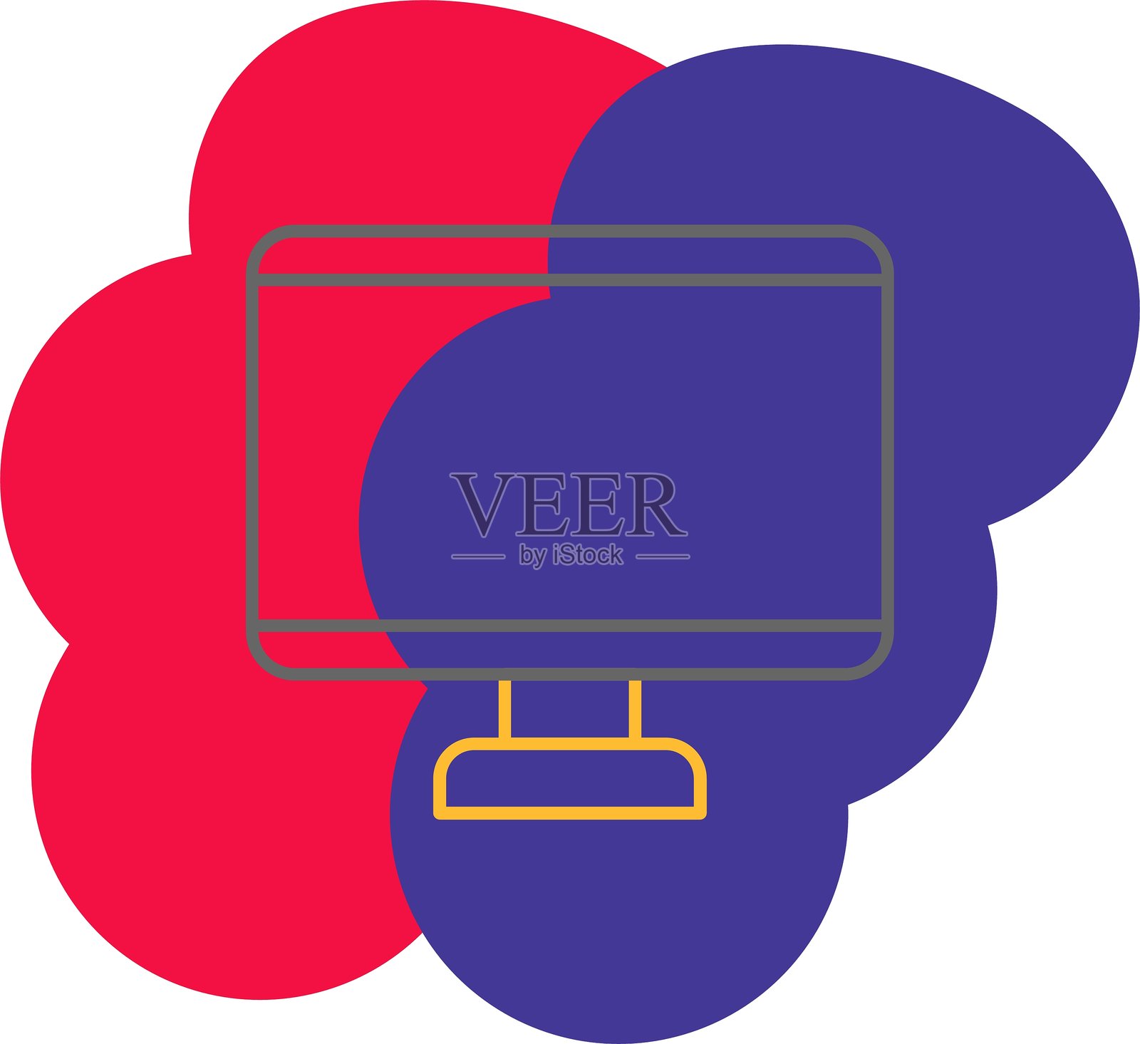 监视器图标插画图片素材