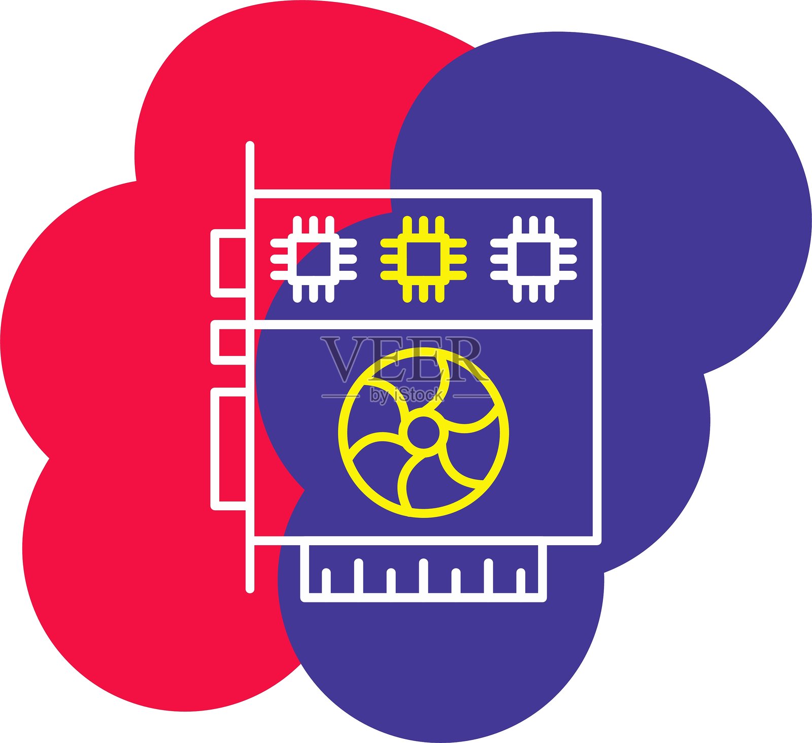 显卡图标插画图片素材