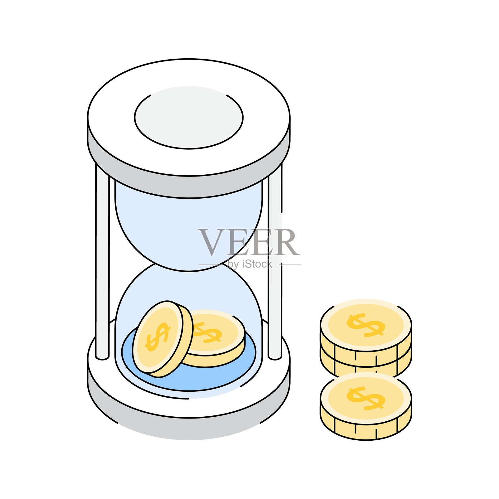 时间就是金钱插画图片素材