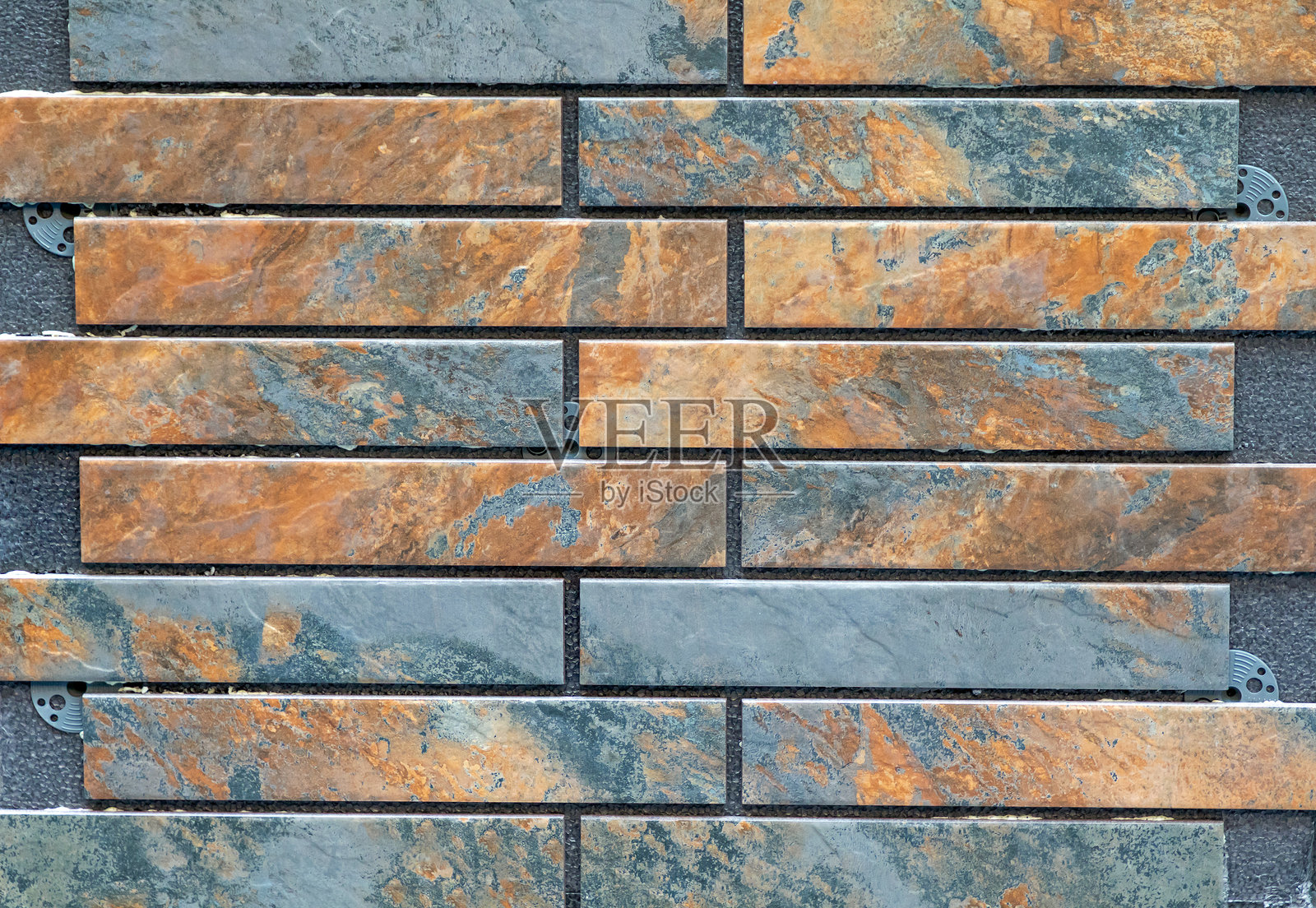 五彩斑斓的砖石图案照片摄影图片