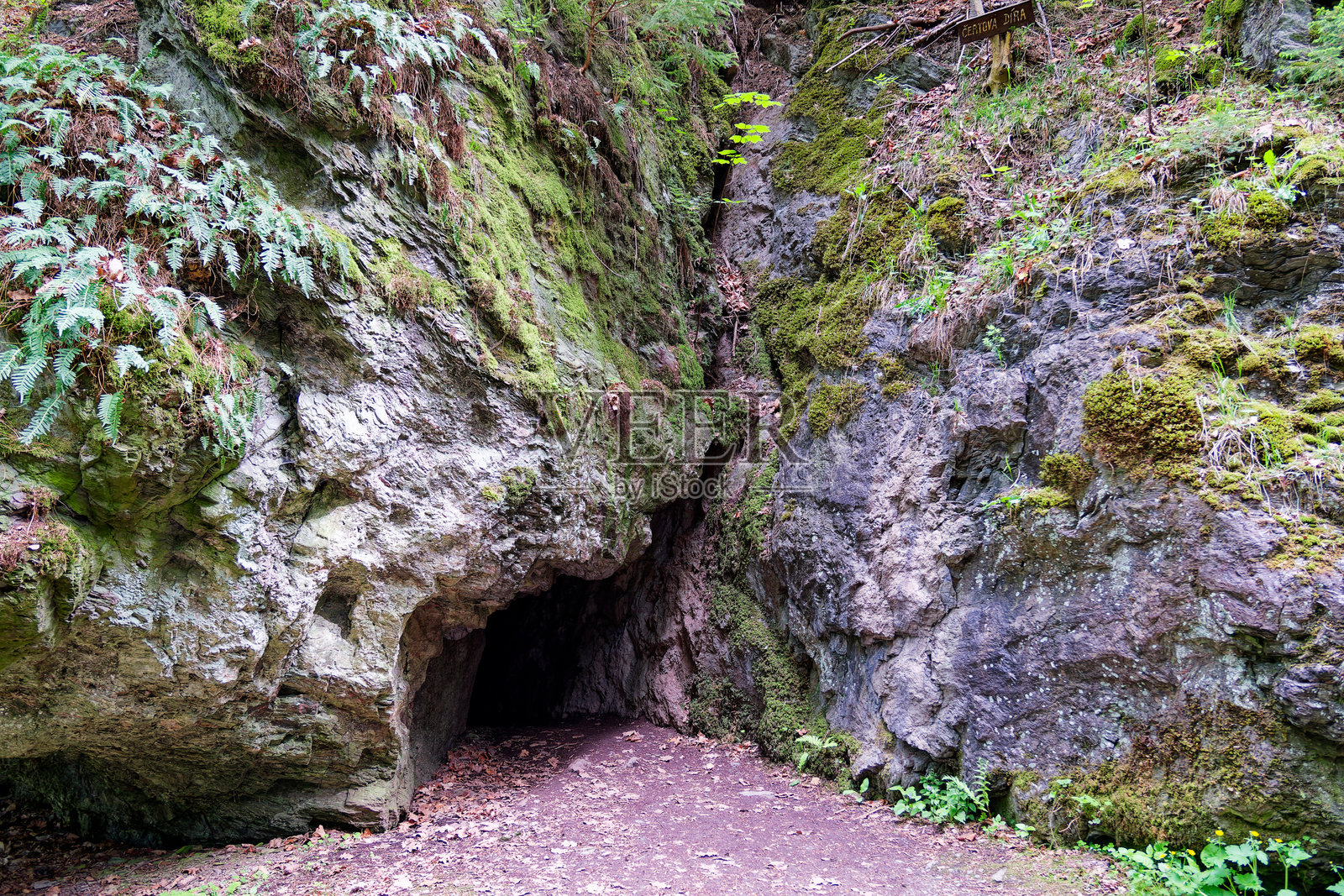 捷克共和国新城镇附近的切尔托瓦洞穴照片摄影图片