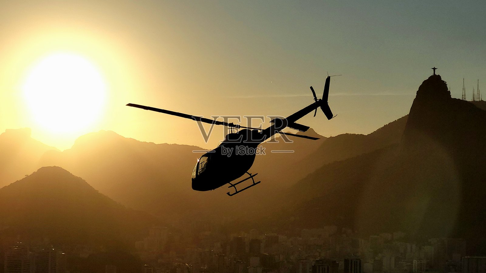 日落时分的糖面包山照片摄影图片