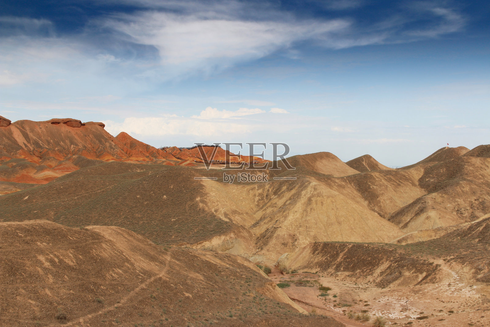 张掖丹霞国家地质公园的风景（彩虹山）照片摄影图片