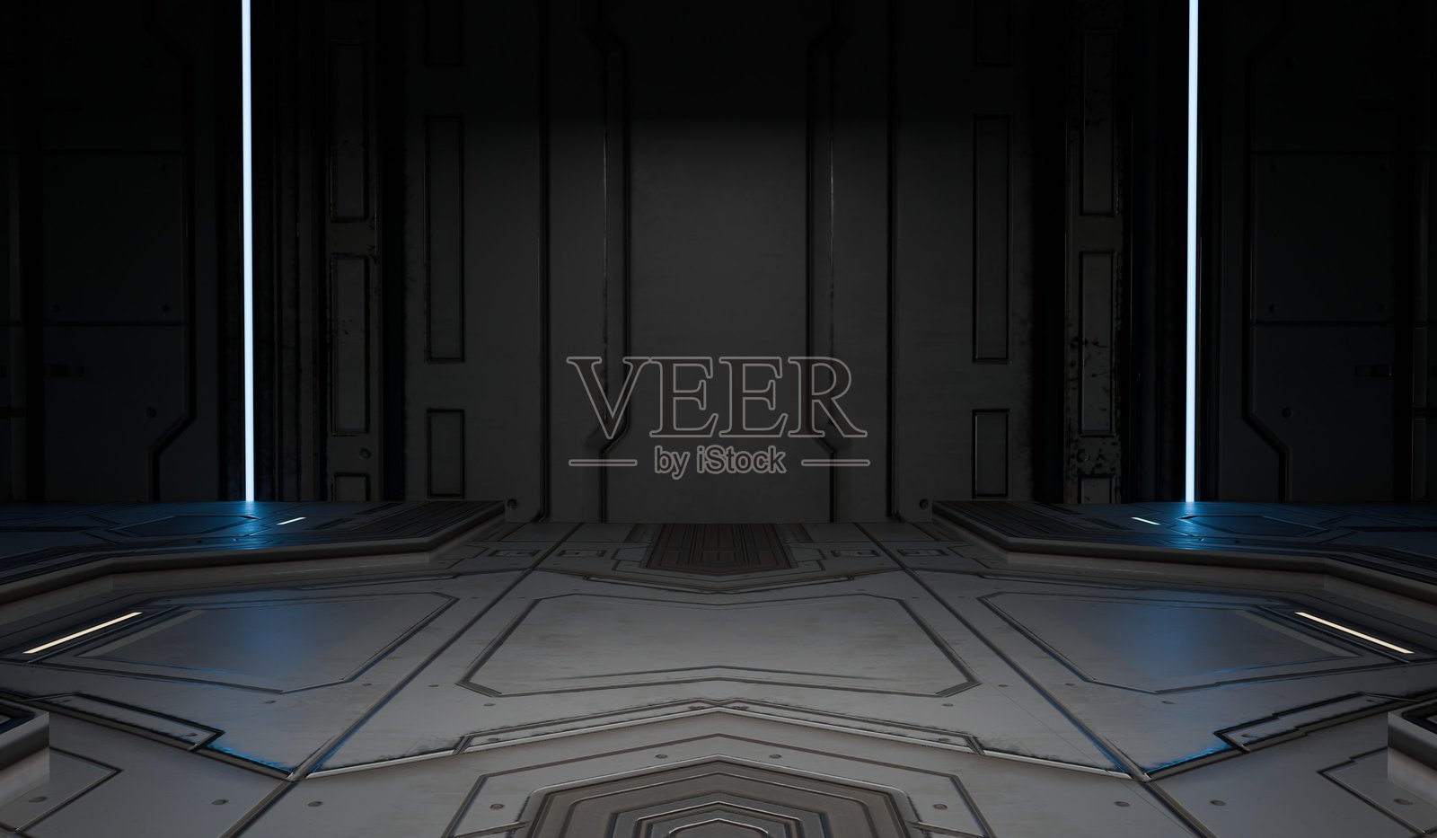 现代场景展厅，科幻风格，背景，科技，3D插图照片摄影图片