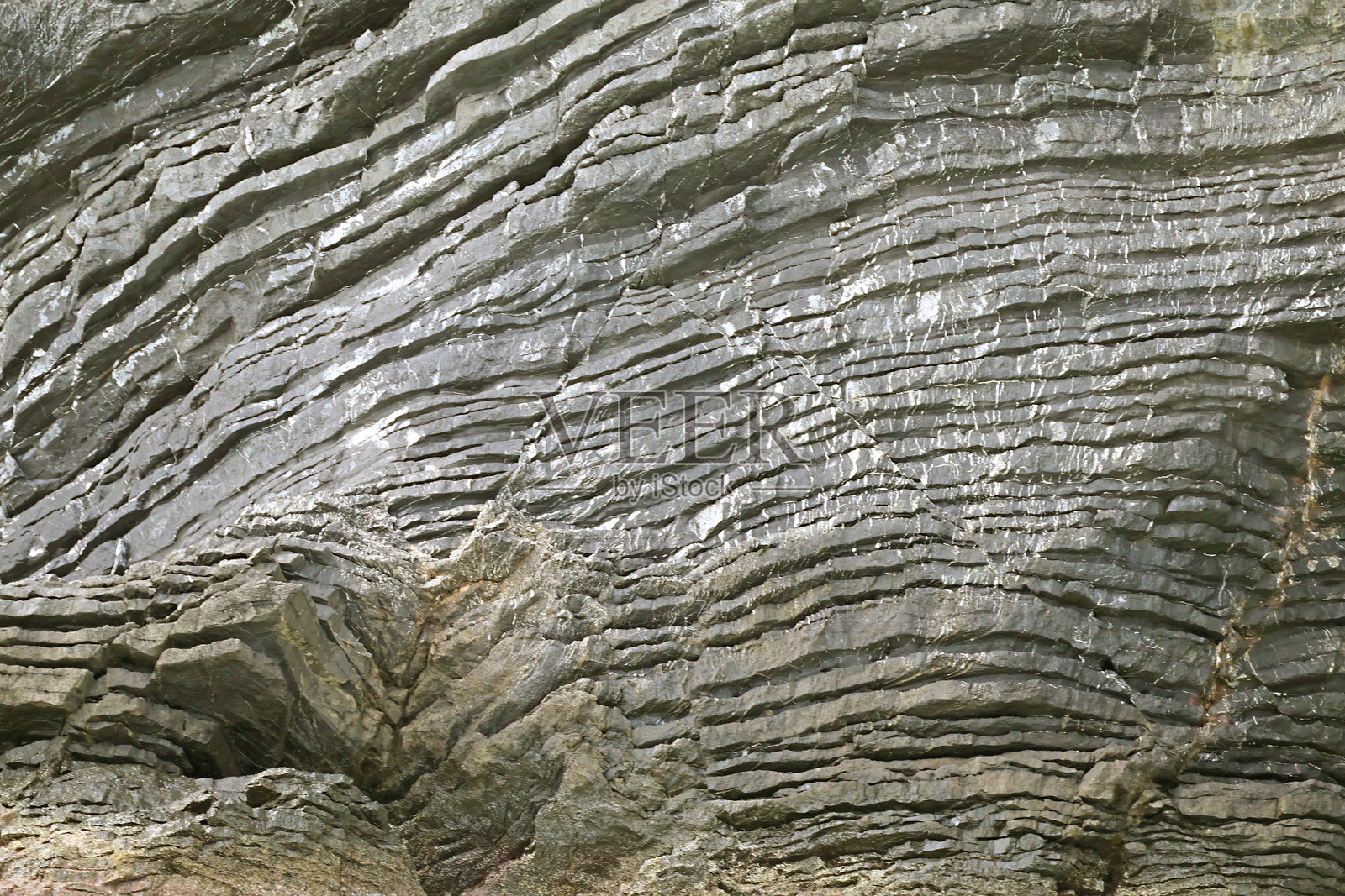 卡奥欣帕帕岩饼岩崖，这是一个经过数百万年雕刻而成的自然岩石形成，位于泰国南部的那空西塔马叻沿海。照片摄影图片