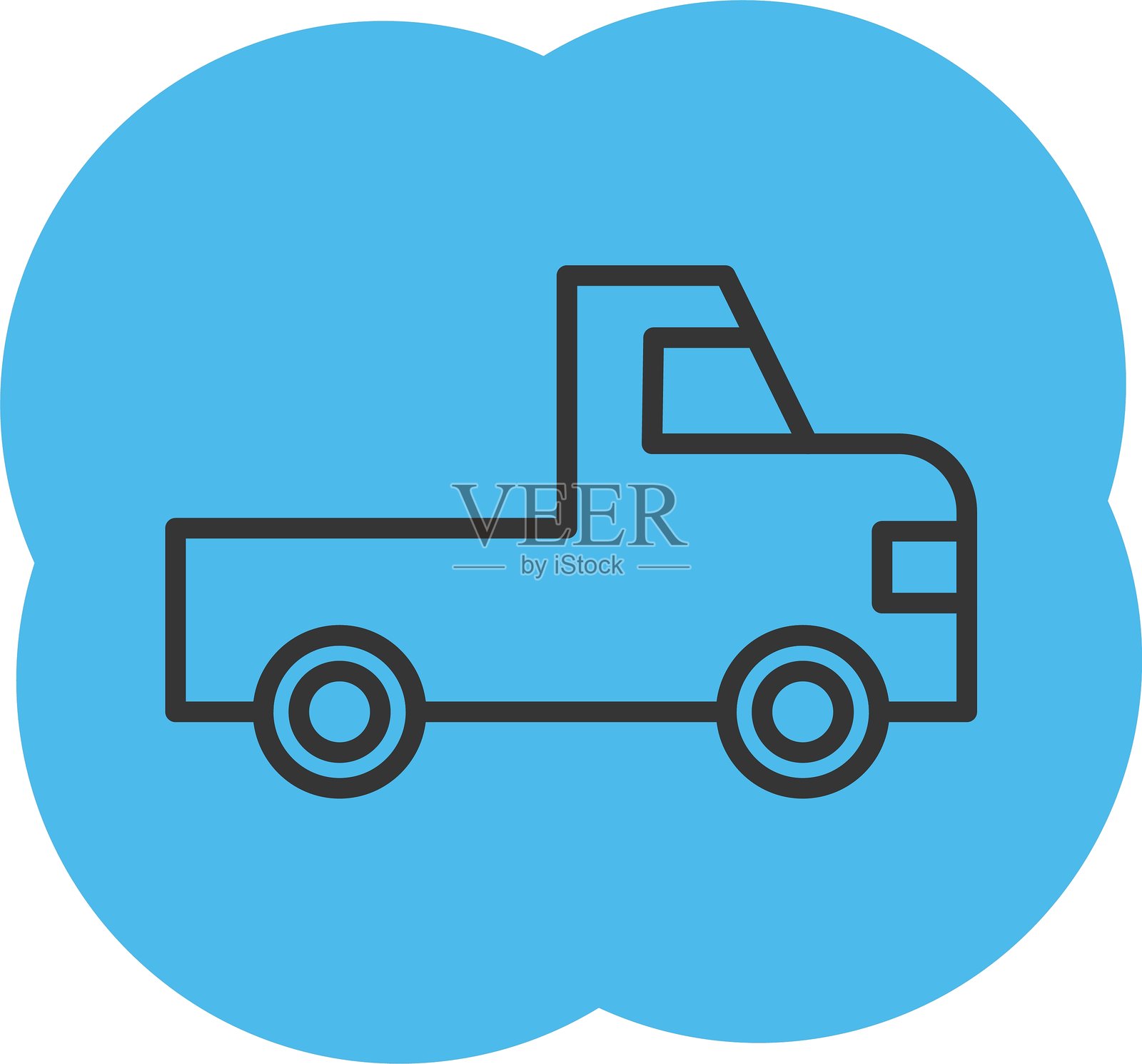 皮卡车图标插画图片素材