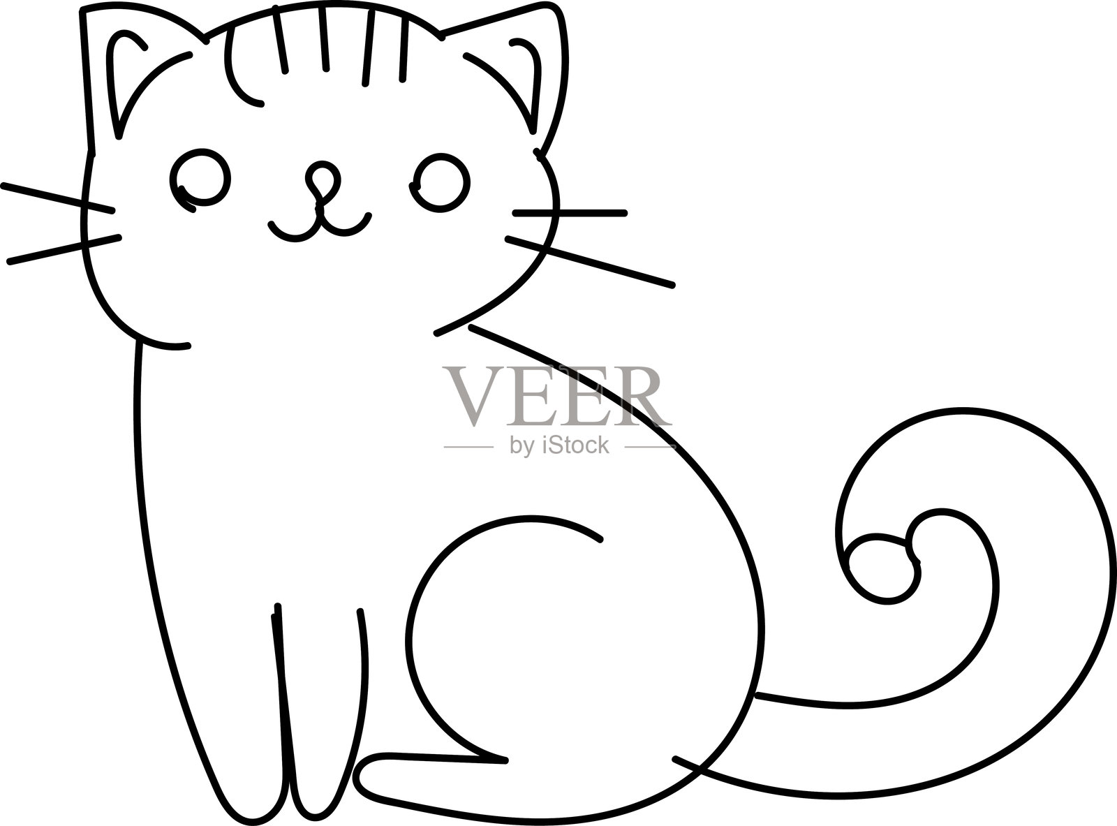 可爱的手绘涂鸦猫咪搞笑小猫合集插画图片素材