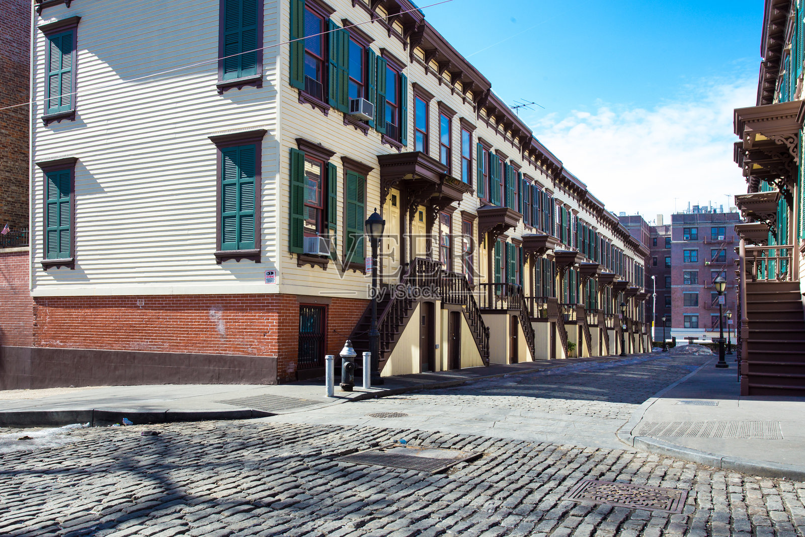 纽约历史悠久的西尔文台阶照片摄影图片