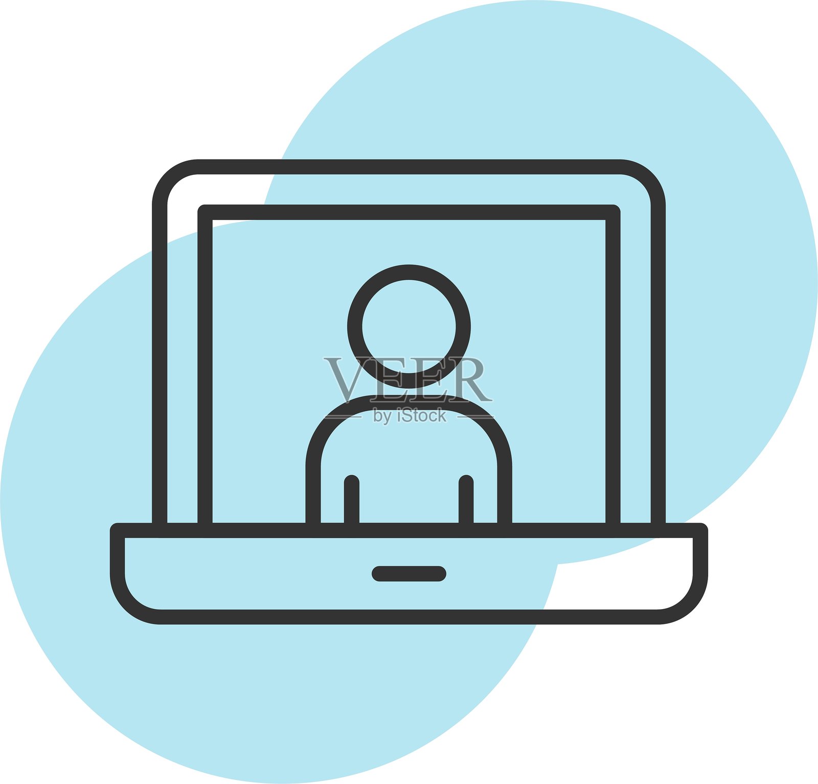 视频会议图标插画图片素材