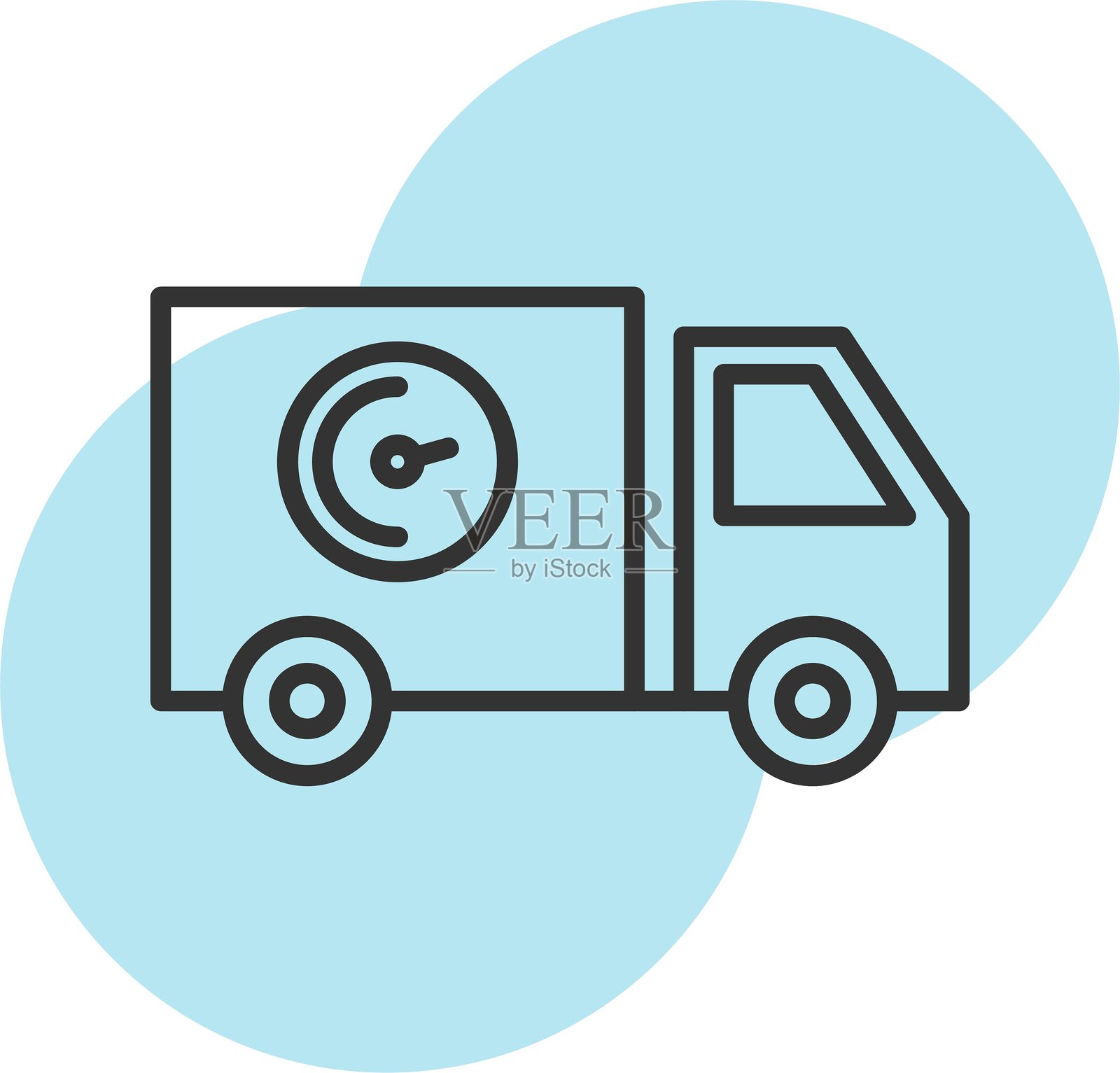 送货卡车图标插画图片素材