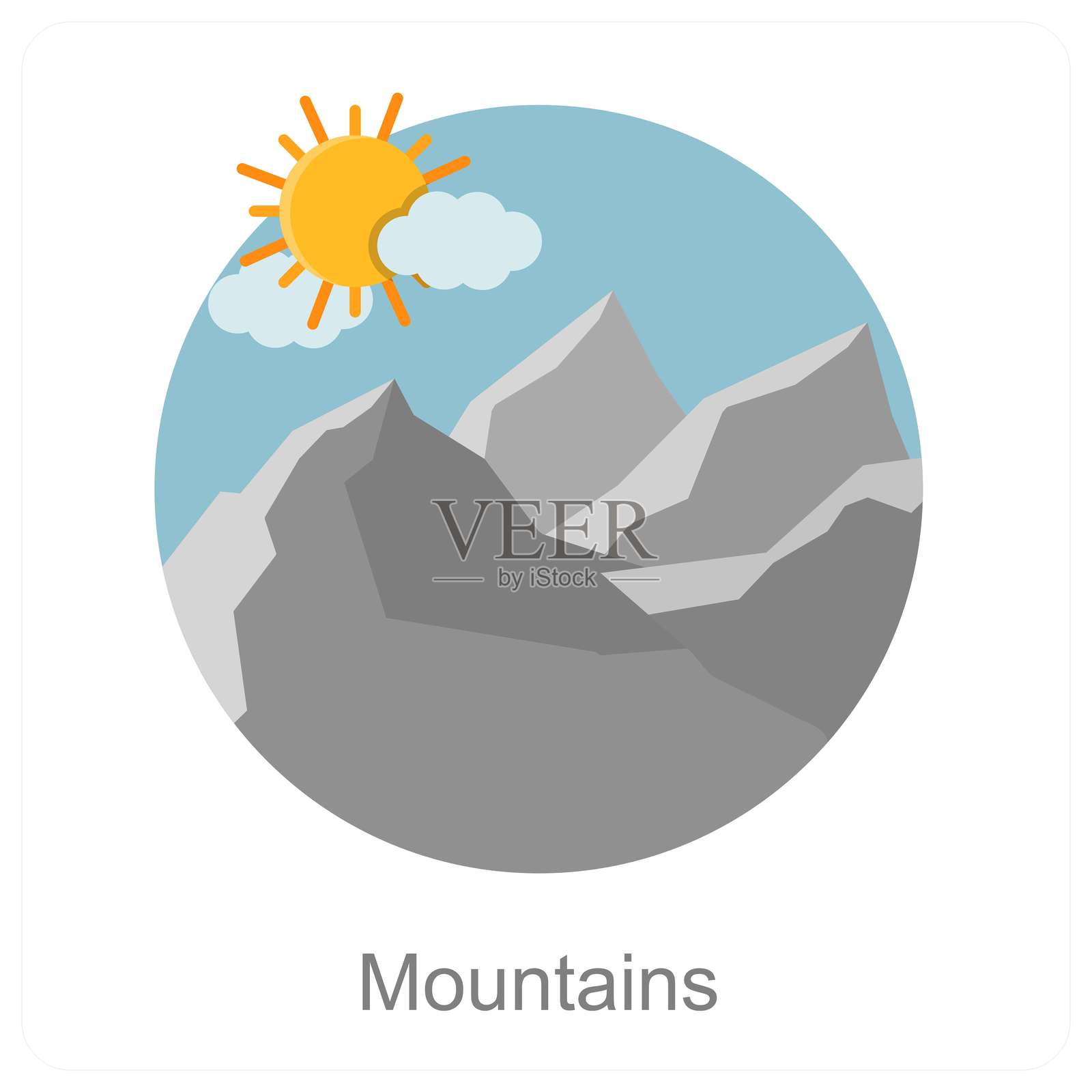 山脉插画图片素材