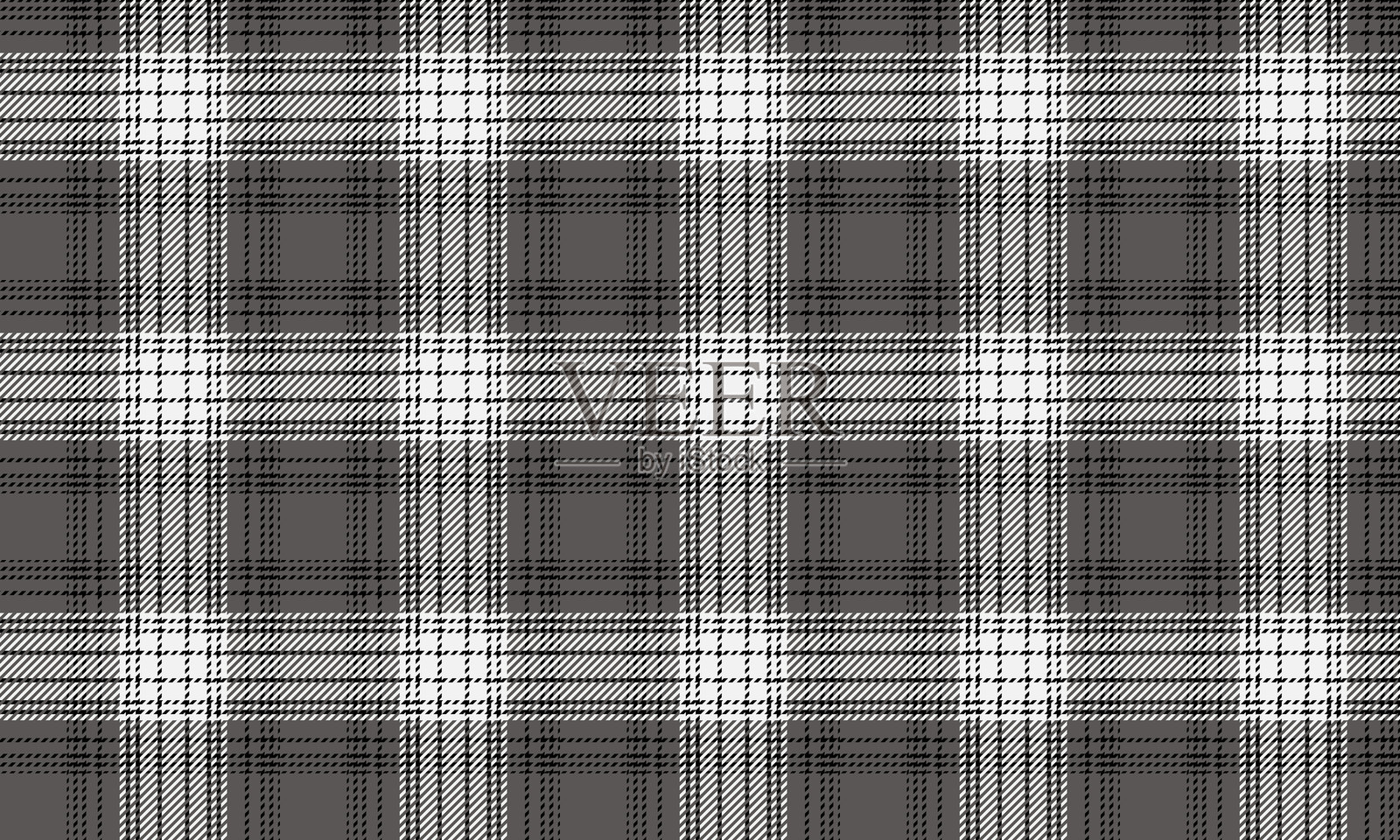 无缝格子布料图案，深灰色、白色、黑色，适合设计裙子、裤子、围裙，为时尚增添酷炫与风格，矢量插图。插画图片素材