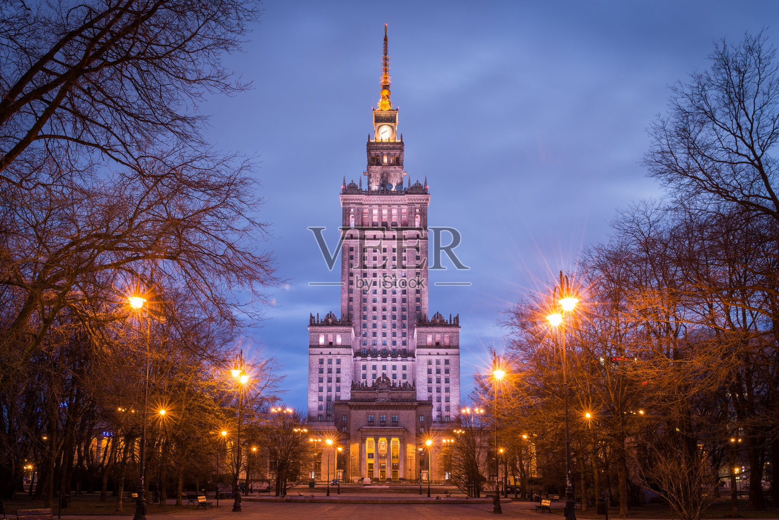 华沙文化科学宫照片摄影图片