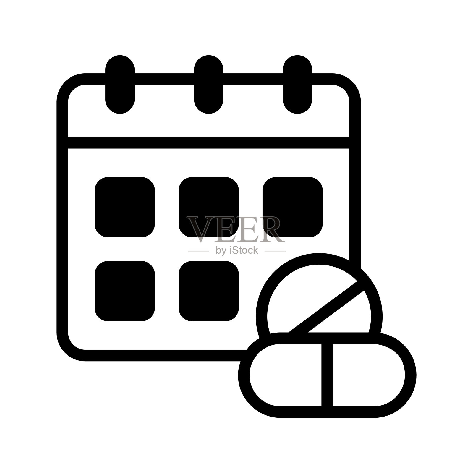 药物提醒插画图片素材