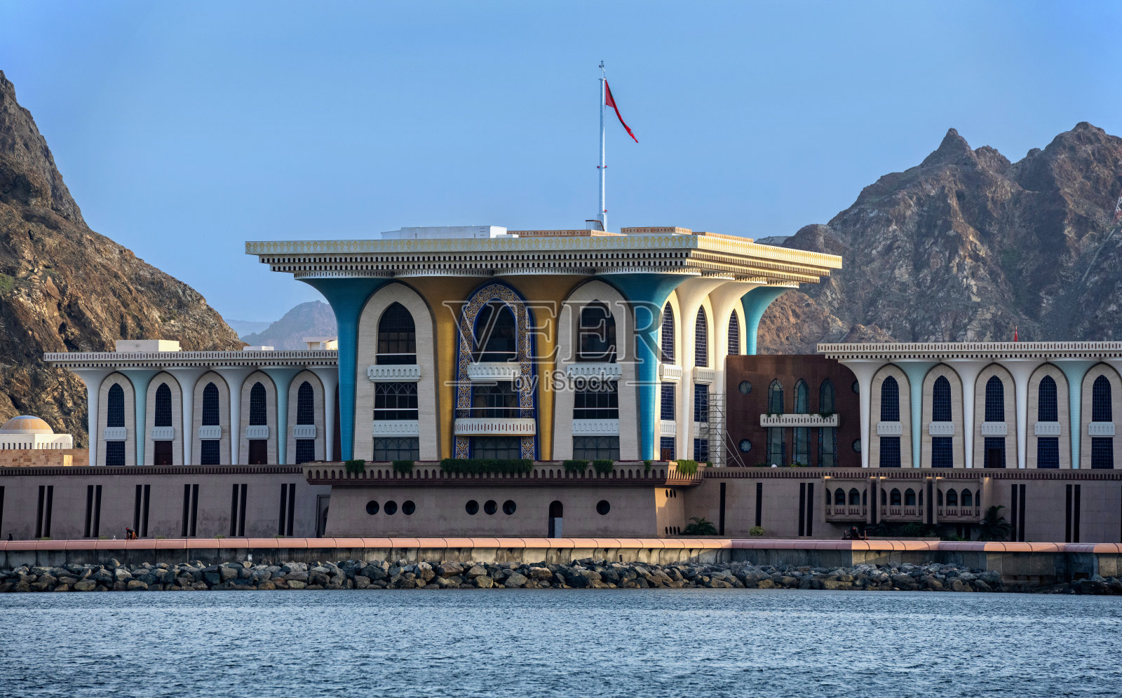 阿拉姆宫，位于阿曼马斯喀特照片摄影图片