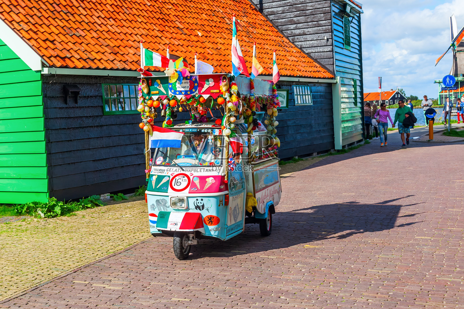 荷兰赞赞斯汉斯的风车照片摄影图片