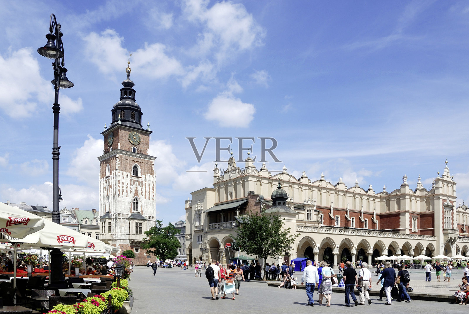 波兰克拉科夫的历史老城照片摄影图片