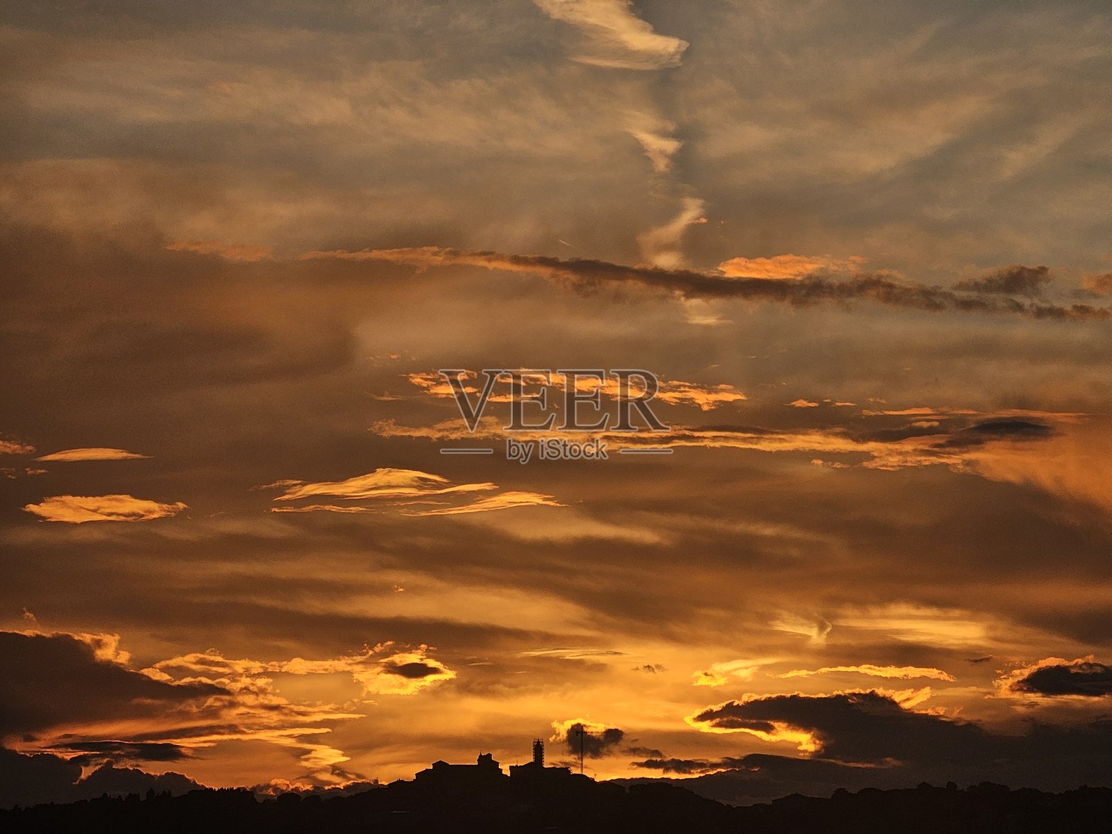 橙色日落照片摄影图片