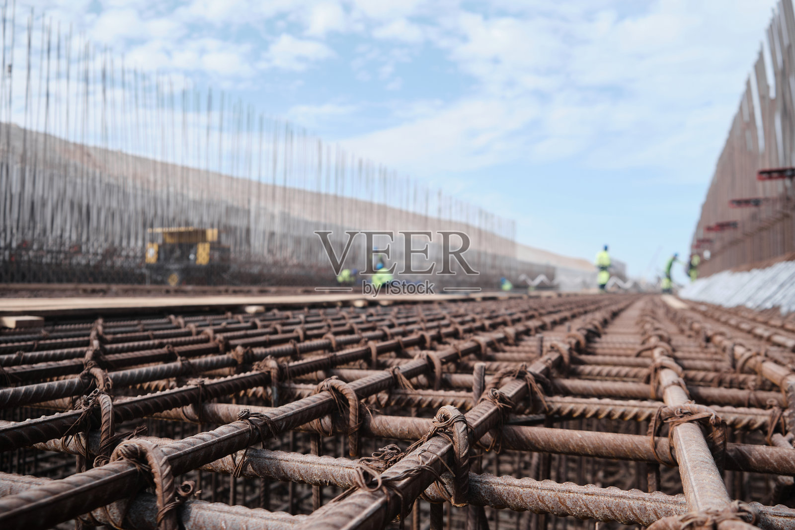 钢筋混凝土结构的金属框架照片摄影图片