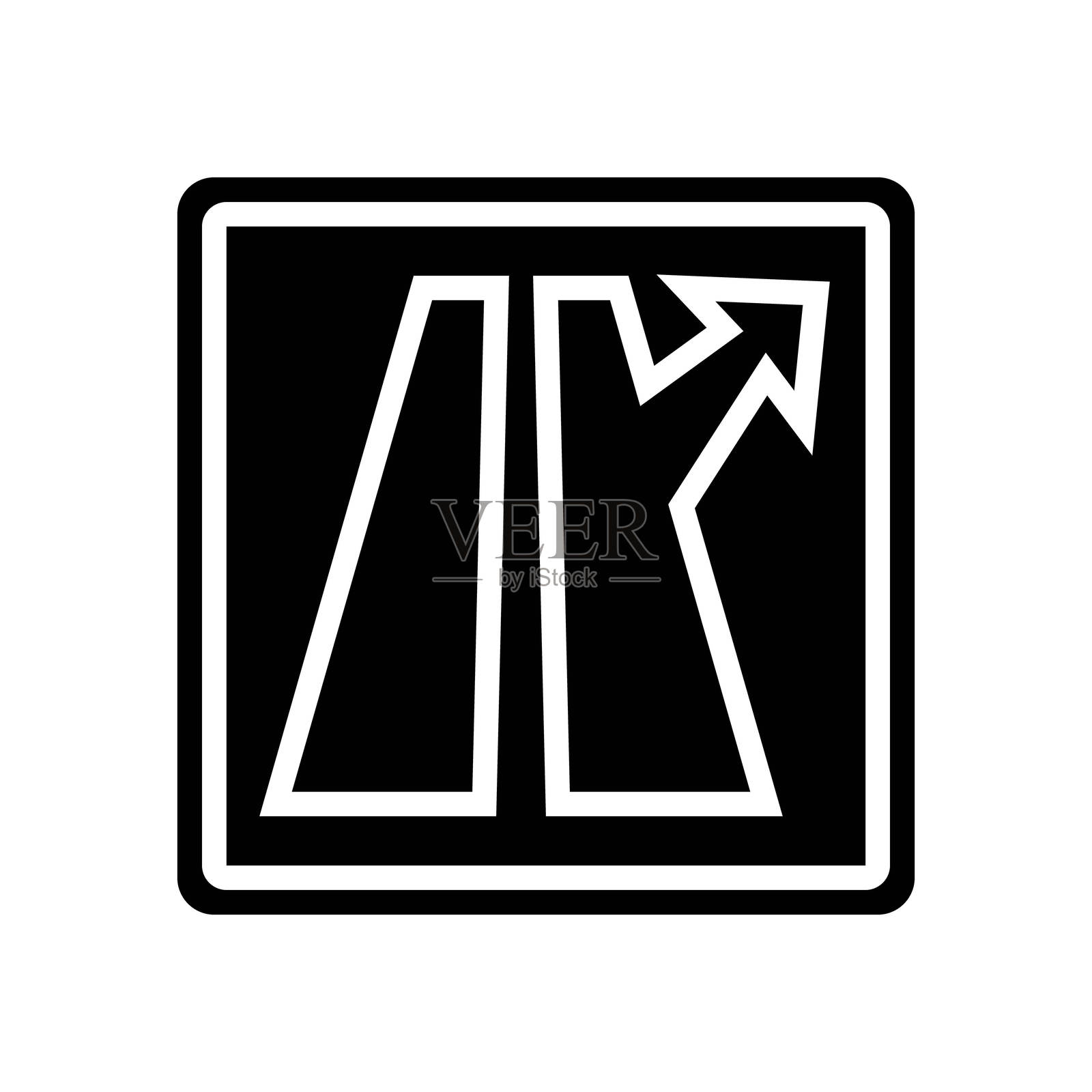 高速公路出口匝道图标矢量插图插画图片素材