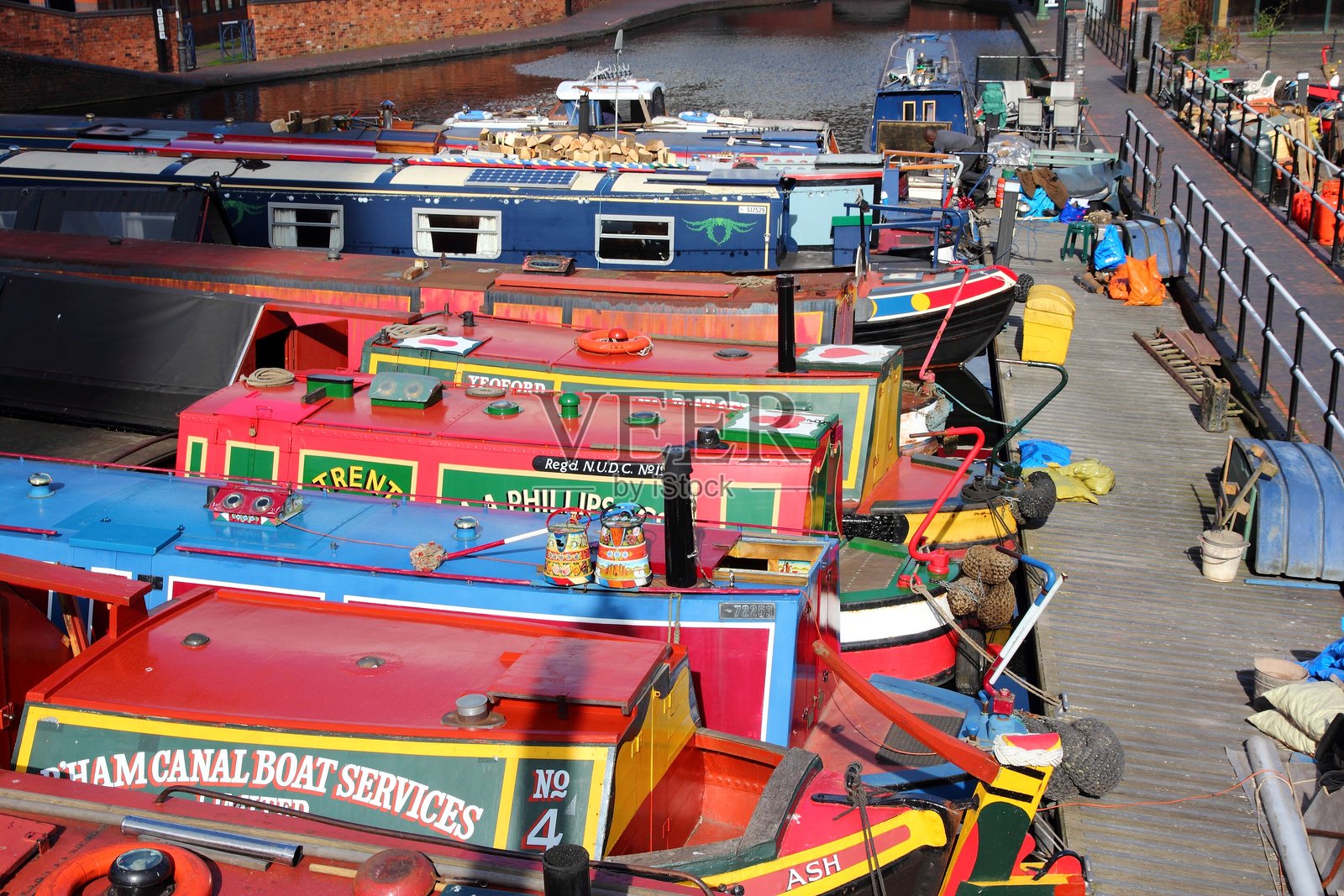 英格兰的狭窄船照片摄影图片