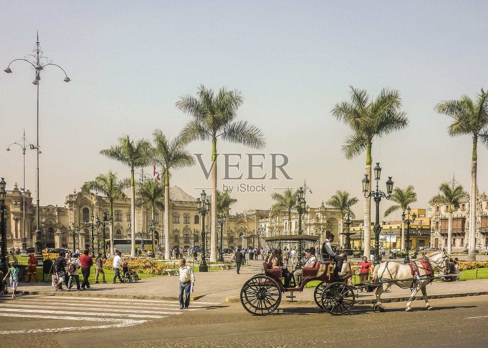 利马的主广场照片摄影图片