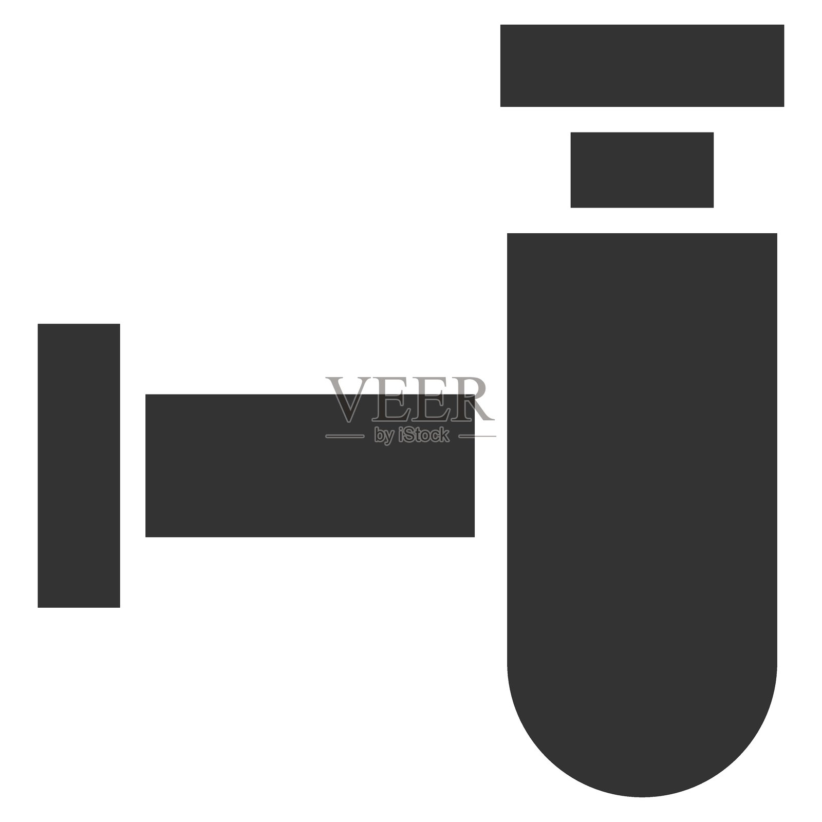 简单、大胆的水槽排水管插图，适合管道、修理或维护主题。清晰的矢量设计，适用于各种数字和印刷应用。插画图片素材