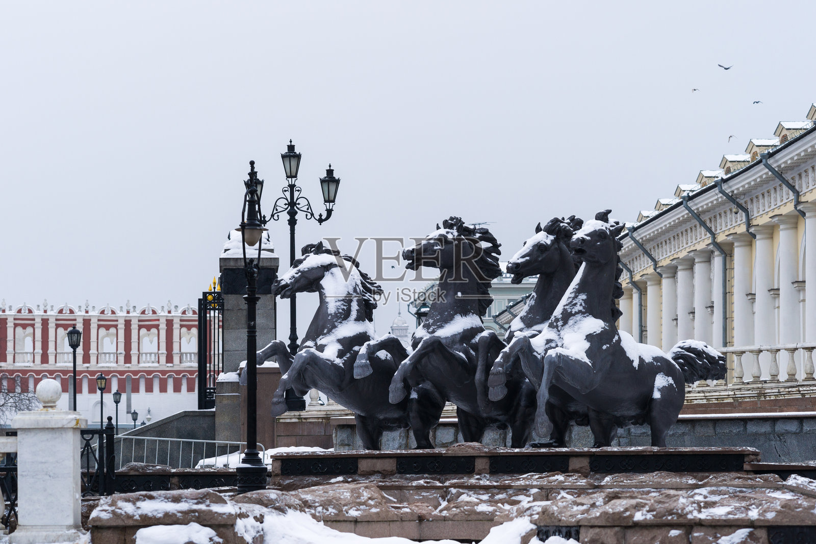 亚历山大花园四季喷泉的细节照片摄影图片
