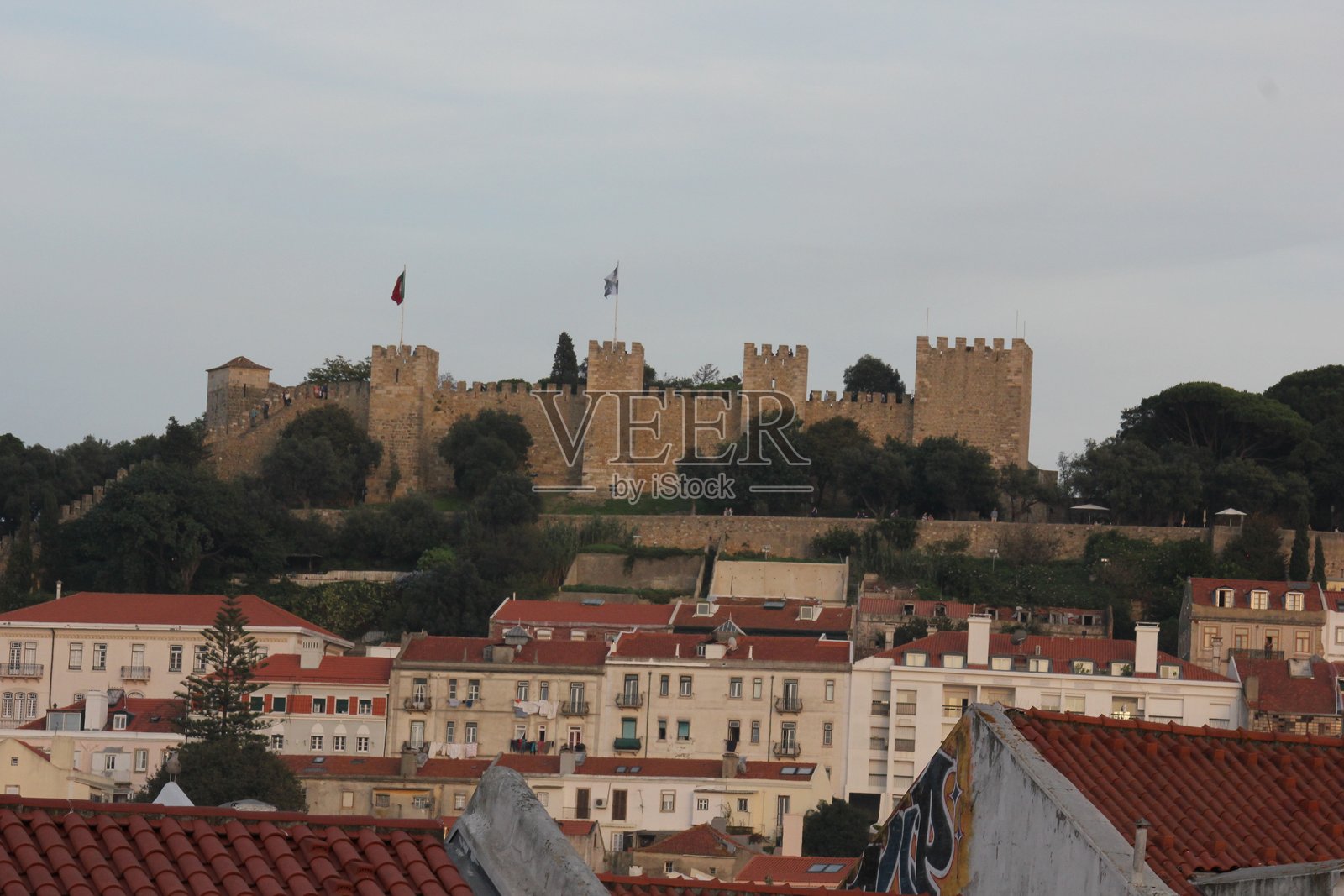 里斯本圣乔治城堡概述照片摄影图片