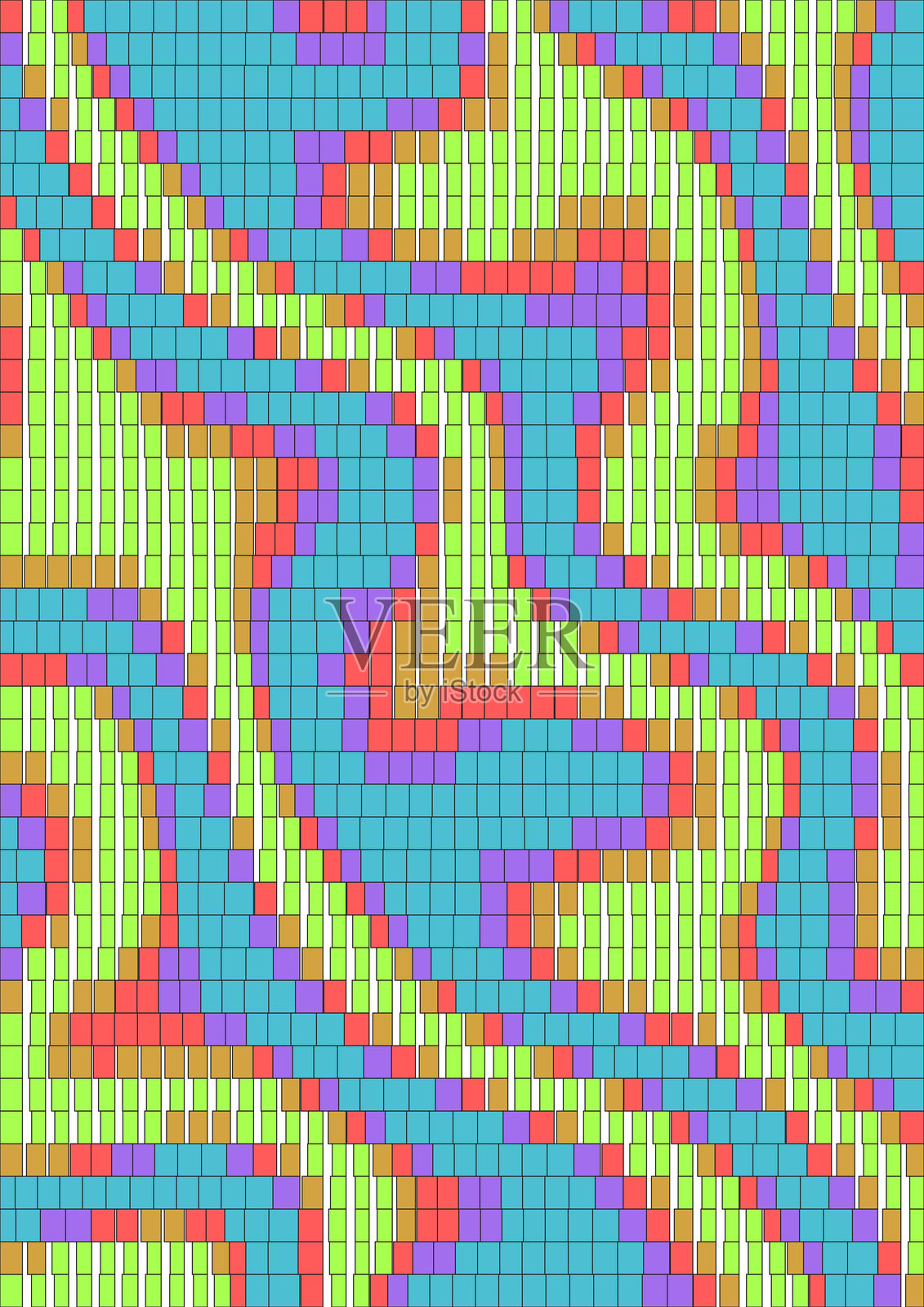 生动的马赛克插画图片素材