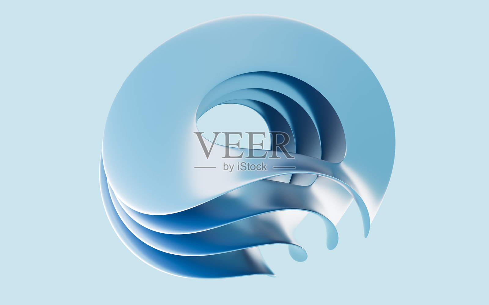 抽象曲线金属背景，3D 渲染。照片摄影图片