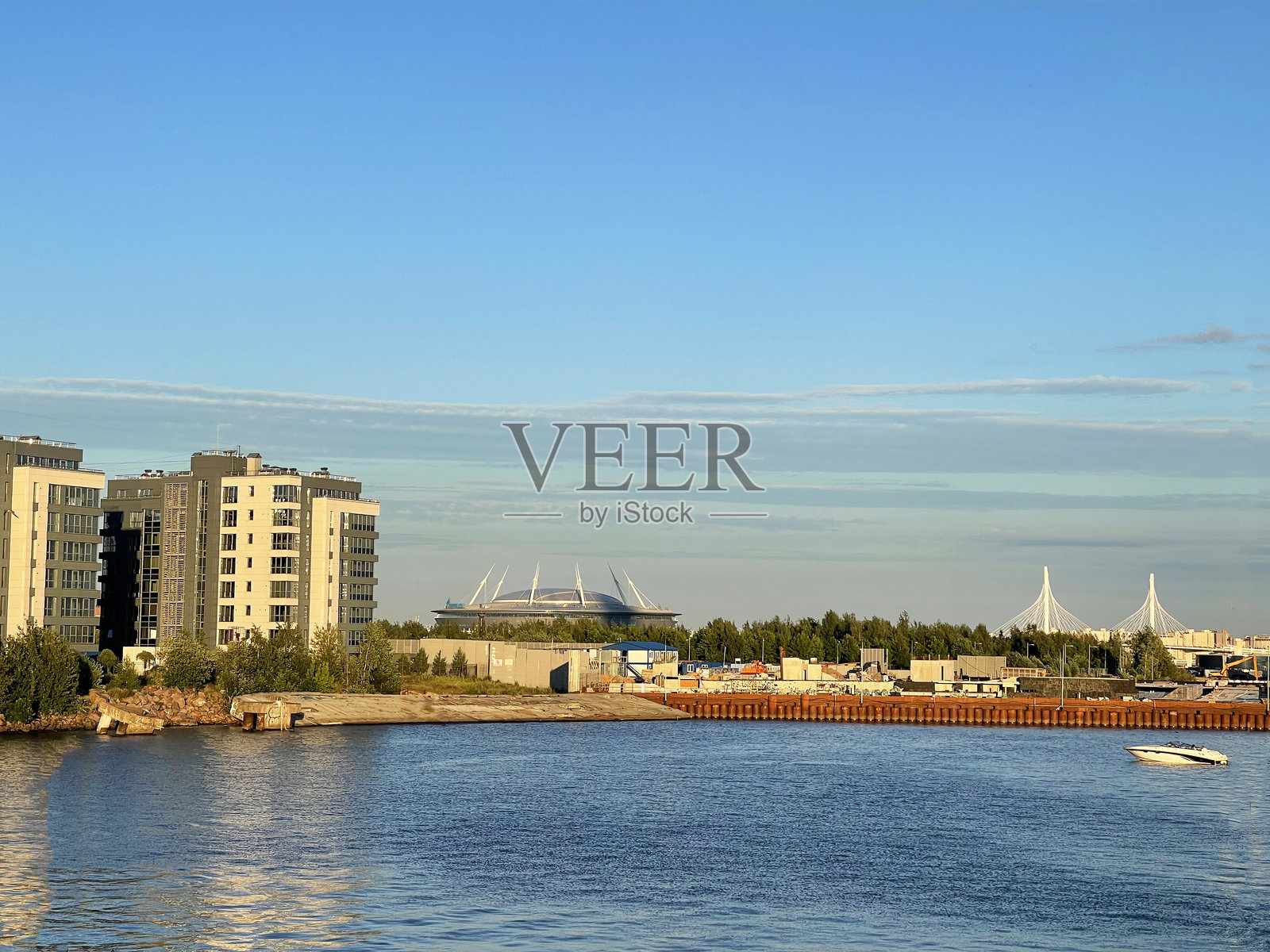 芬兰湾的全景，圣彼得堡，俄罗斯照片摄影图片