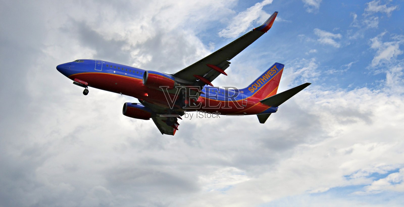 西南航空客机照片摄影图片