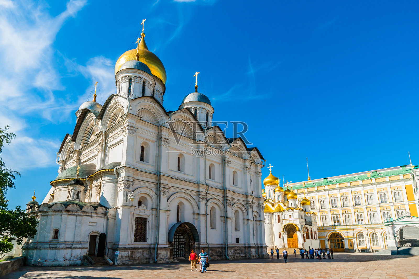 克里姆林宫的圣弥额尔大天使教堂和报喜大教堂照片摄影图片