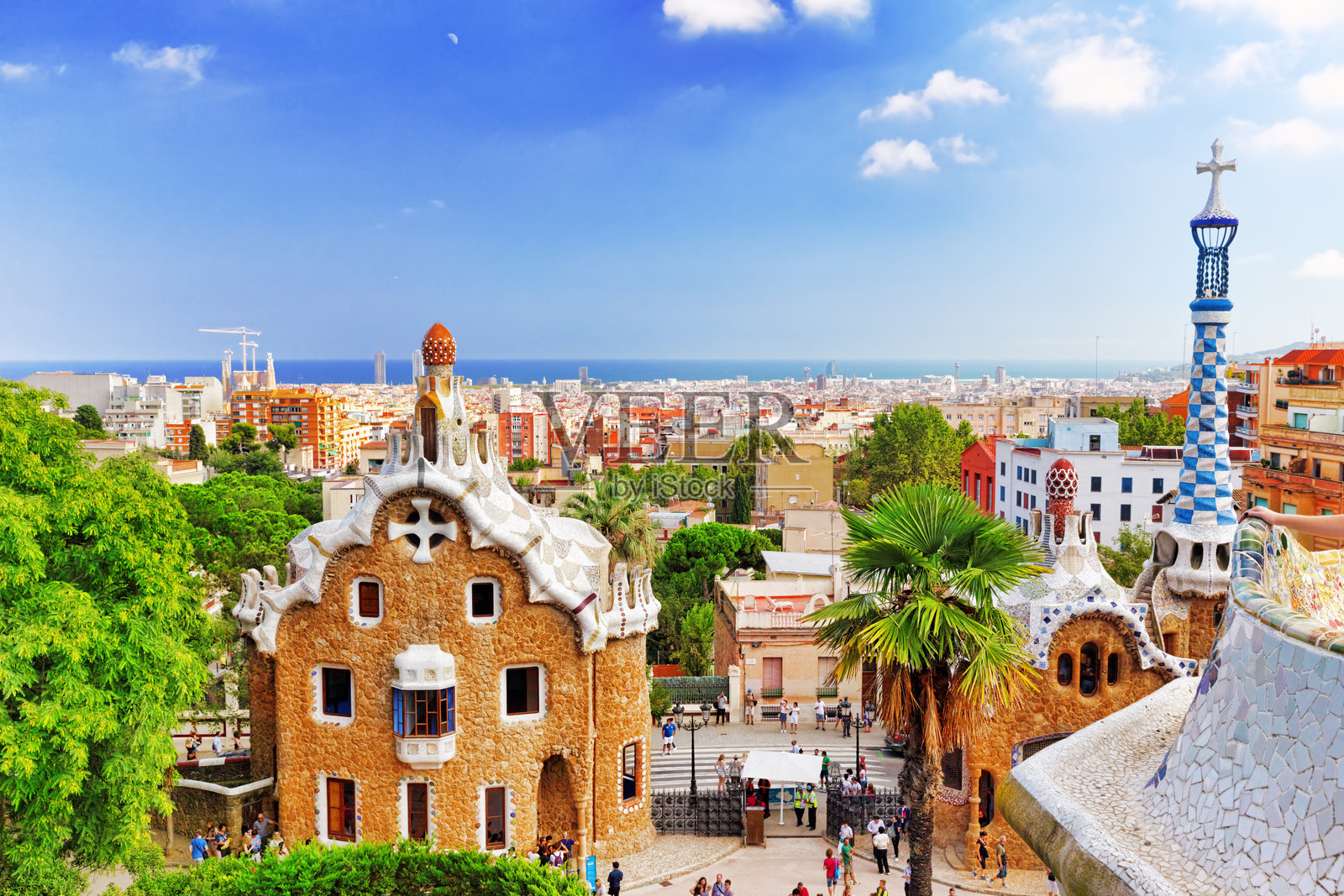 华丽而惊人的古埃尔公园。照片摄影图片