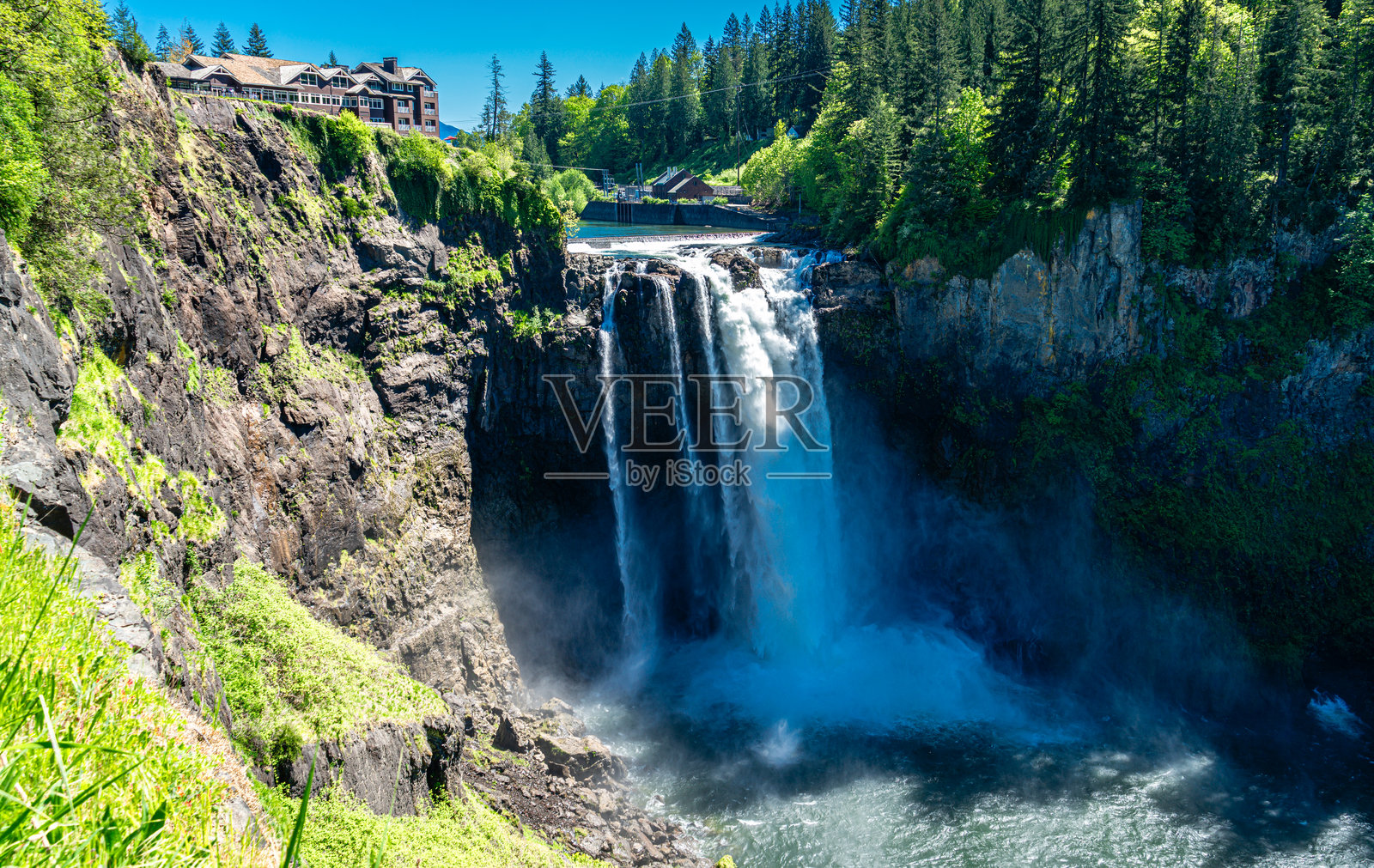 斯诺夸尔米瀑布壮观的7号照片摄影图片