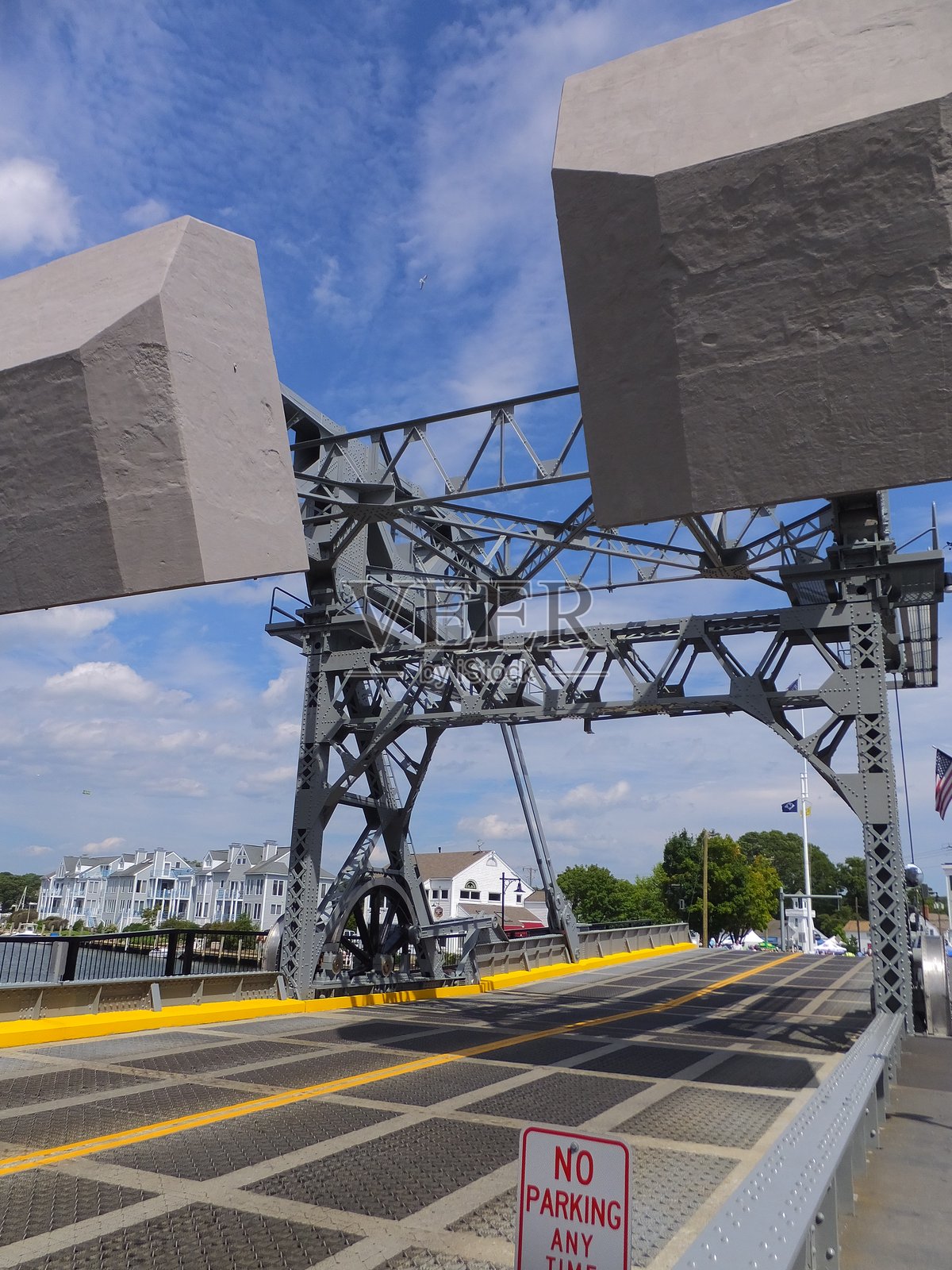 康涅狄格州神秘河的升降桥照片摄影图片