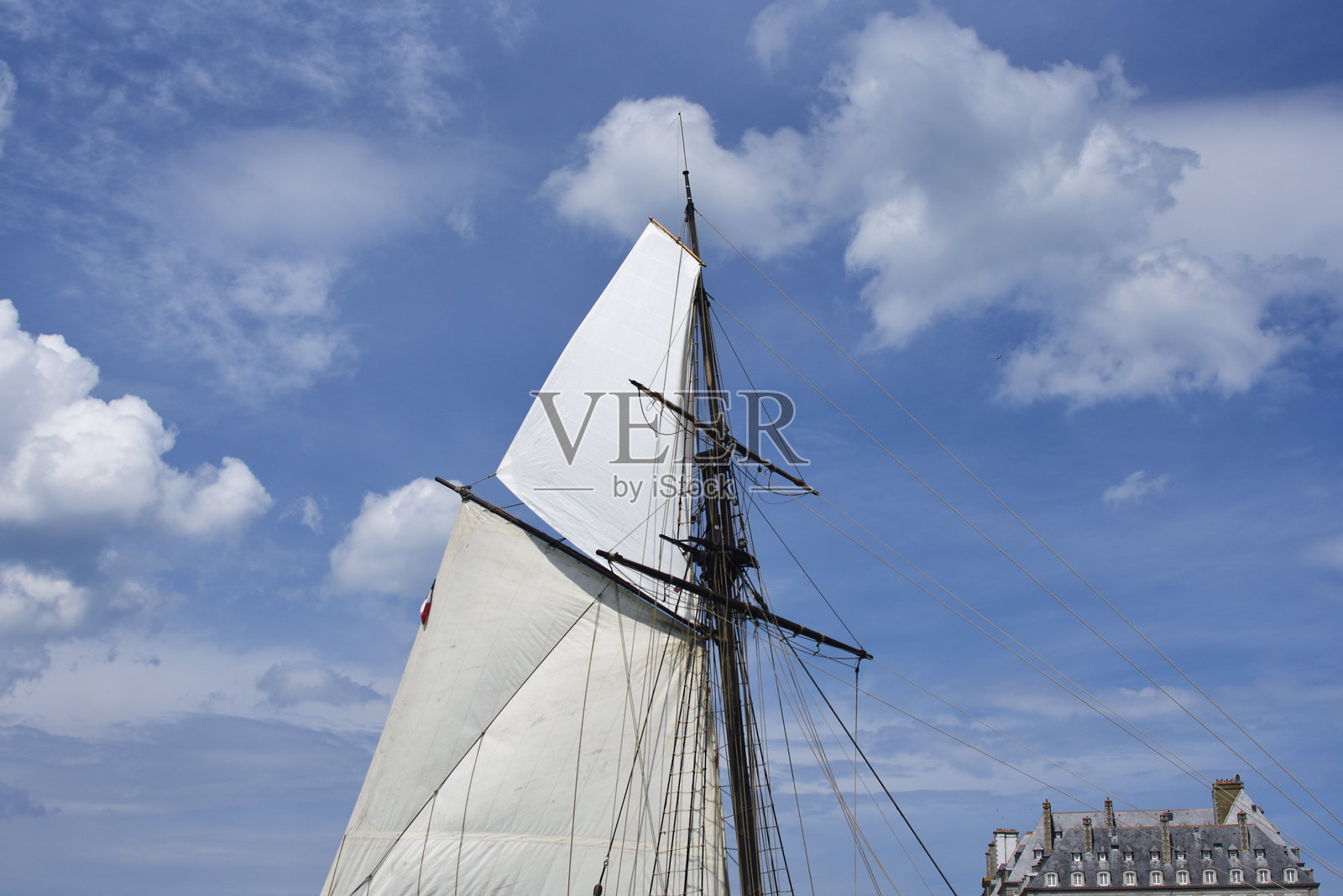 圣马洛 - 帆船桅杆照片摄影图片