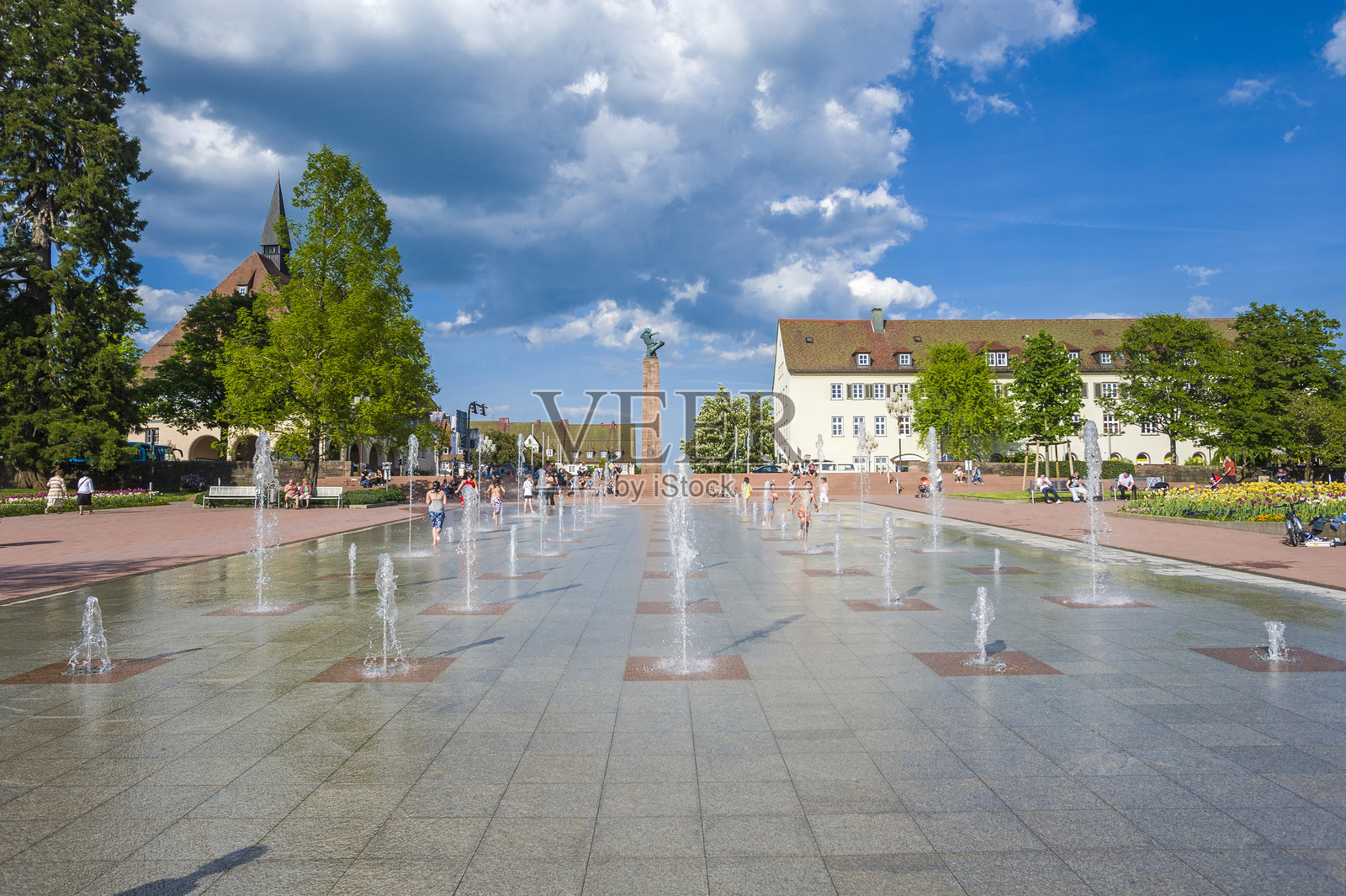弗罗伊登施塔特的市场广场照片摄影图片
