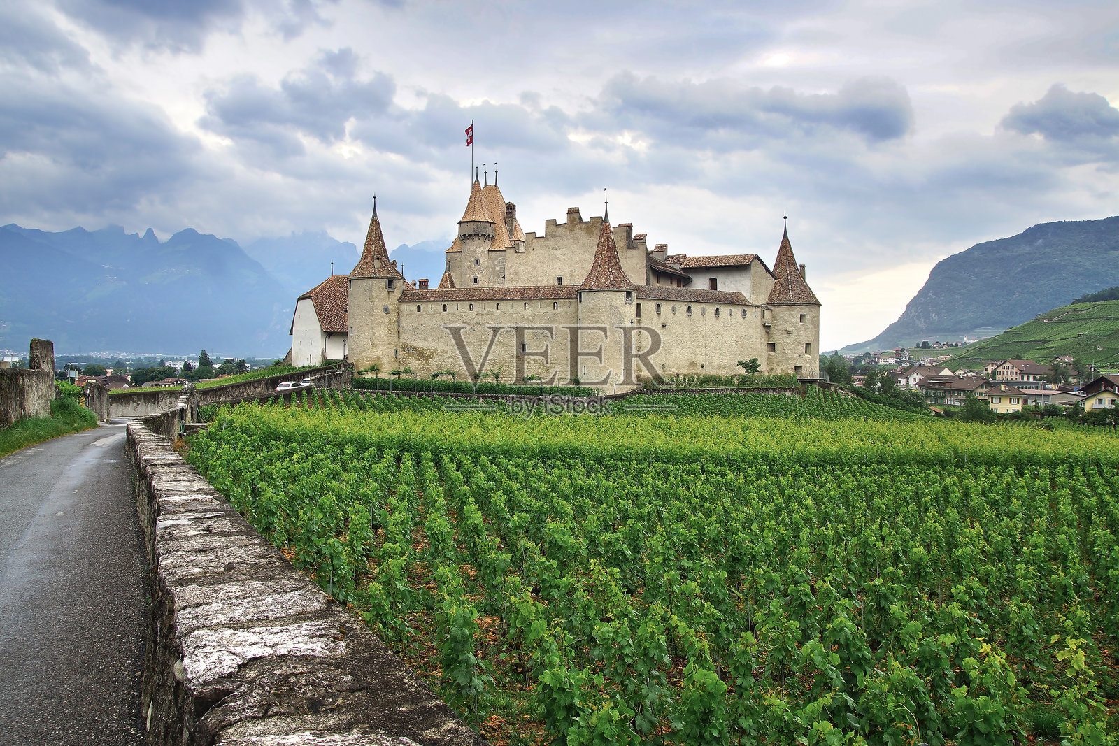 艾格尔城堡，瑞士照片摄影图片