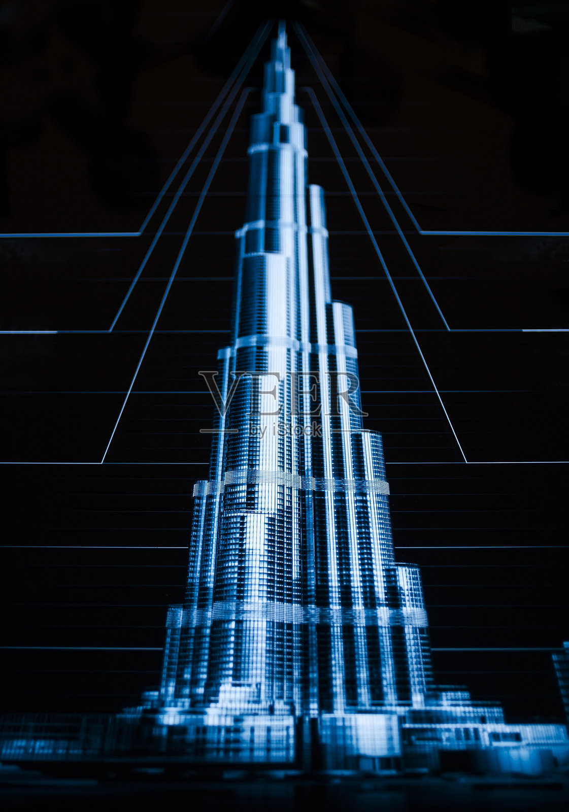 哈利法塔 3D 模型照片摄影图片