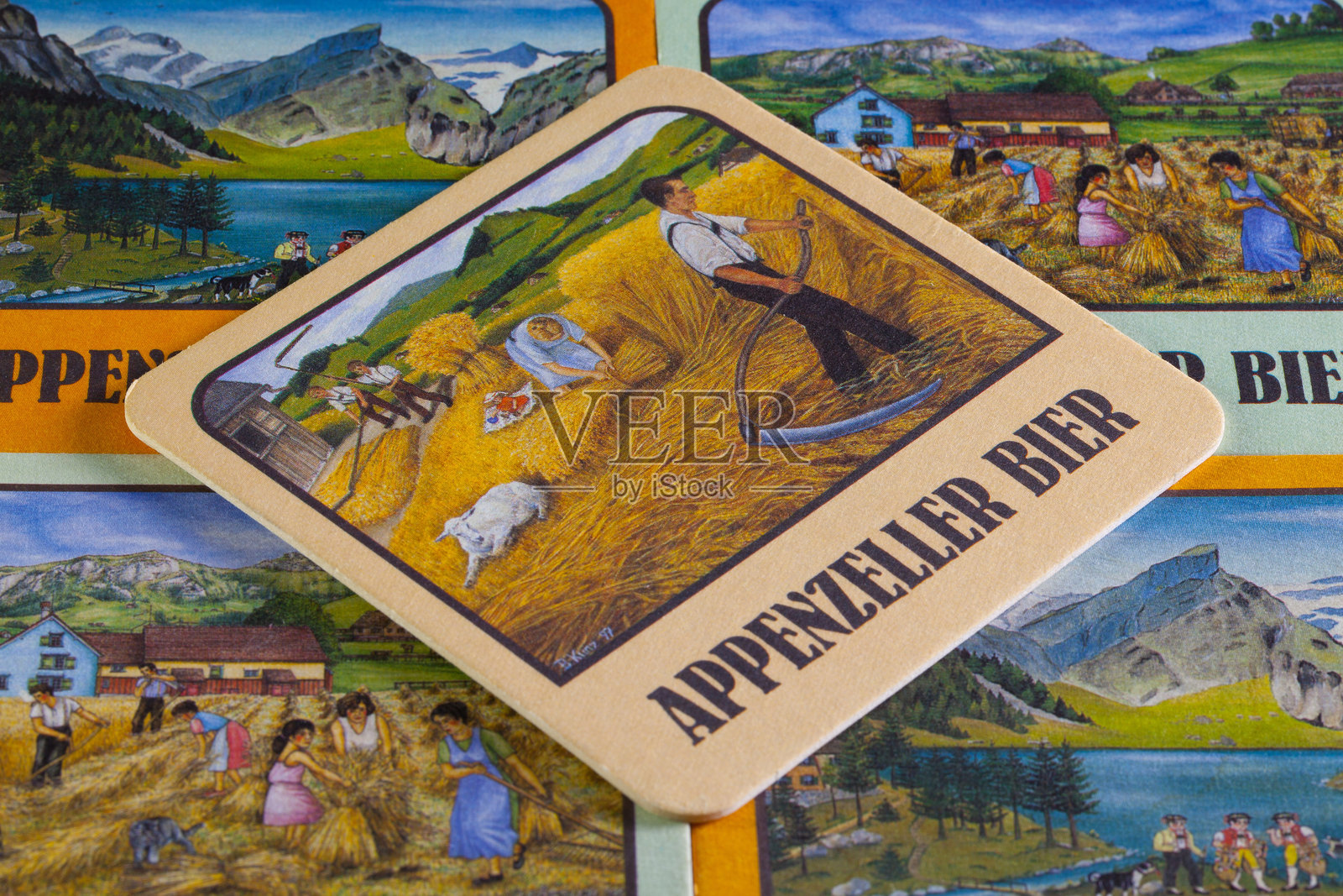 阿彭策尔啤酒的啤酒垫照片摄影图片