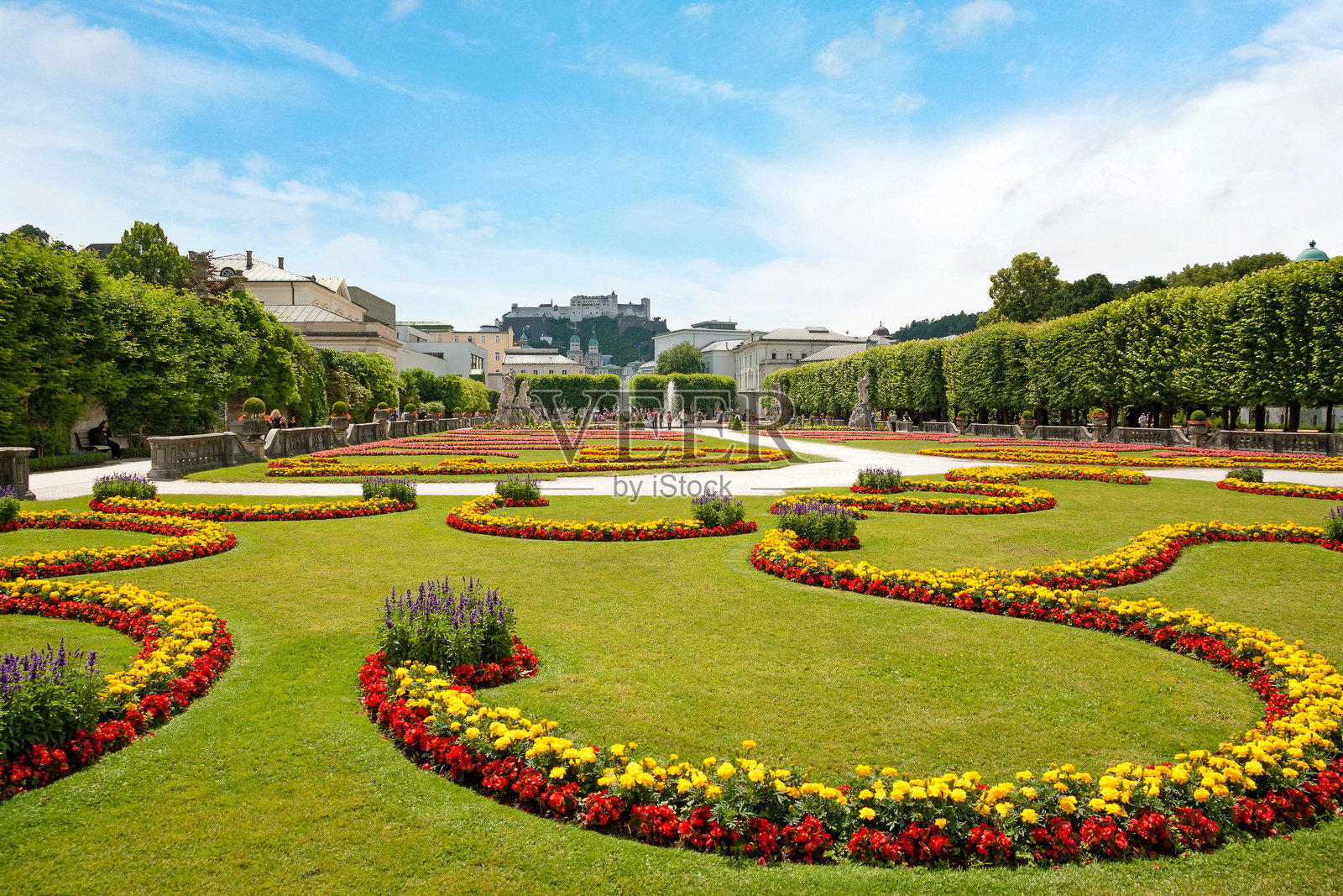 米拉贝尔花园，萨尔茨堡照片摄影图片