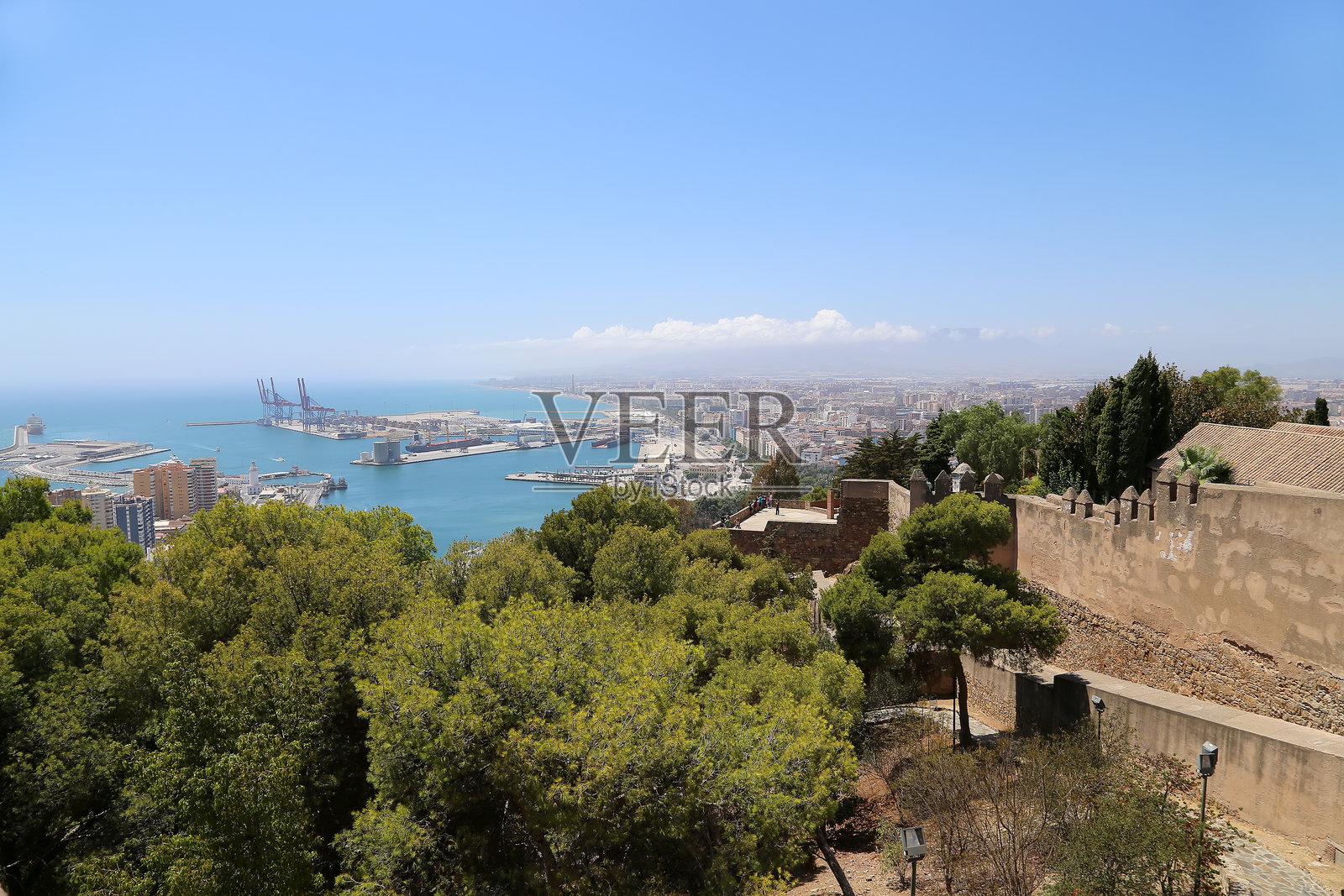 西班牙安达卢西亚马拉加的希布拉法罗城堡。照片摄影图片